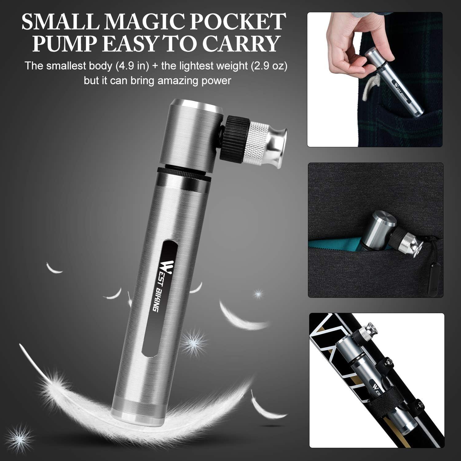 Mini Bomba de Bicicleta ICOCOPRO - 160 PSI - Ligera 82 g