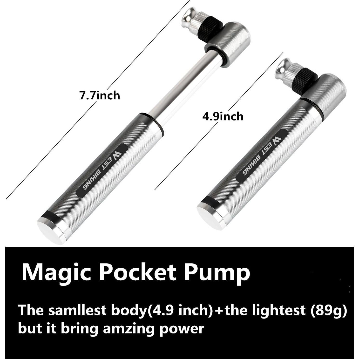 Mini Bomba de Bicicleta ICOCOPRO - 160 PSI - Ligera 82 g