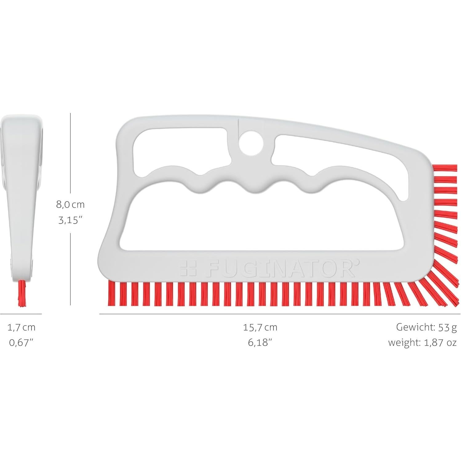Cepillo de Juntas Fugenial Triangular de Nylon - Limpieza Baño y Cocina