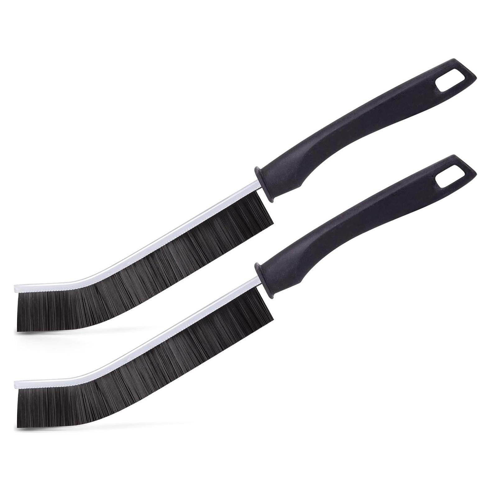 2Pcs Hard Bristle Crevice Cleaning Brush, Ginsco Multifunctional Crevice Cleaning Tools for Household Use, Gap Cleaning Brush Thin Brush Grout Cleaner Brush Small Brush for Window Kitchen Bathroom