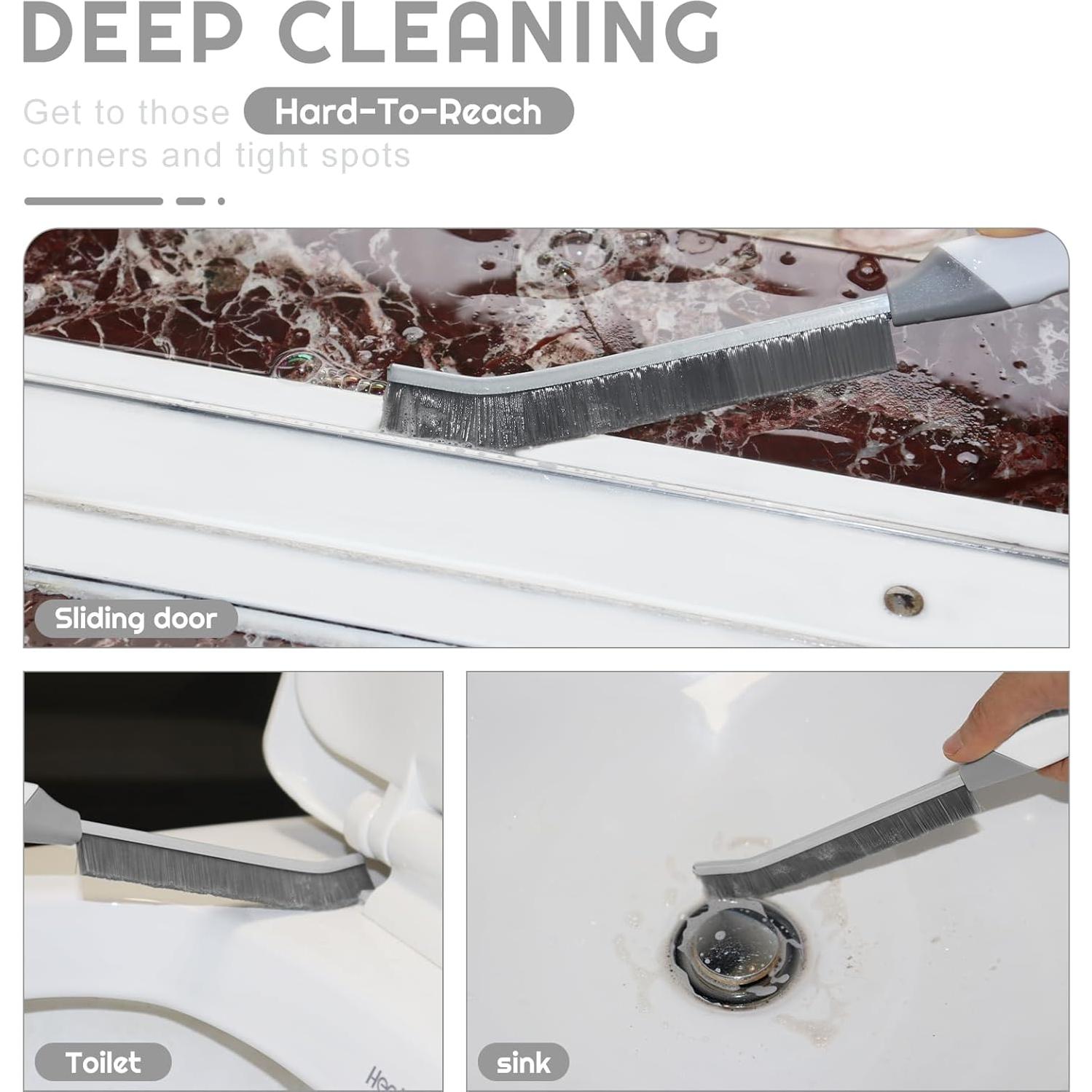 Cepillo de limpieza de ranuras YIGAARUI - 3 piezas, ángulo 15°