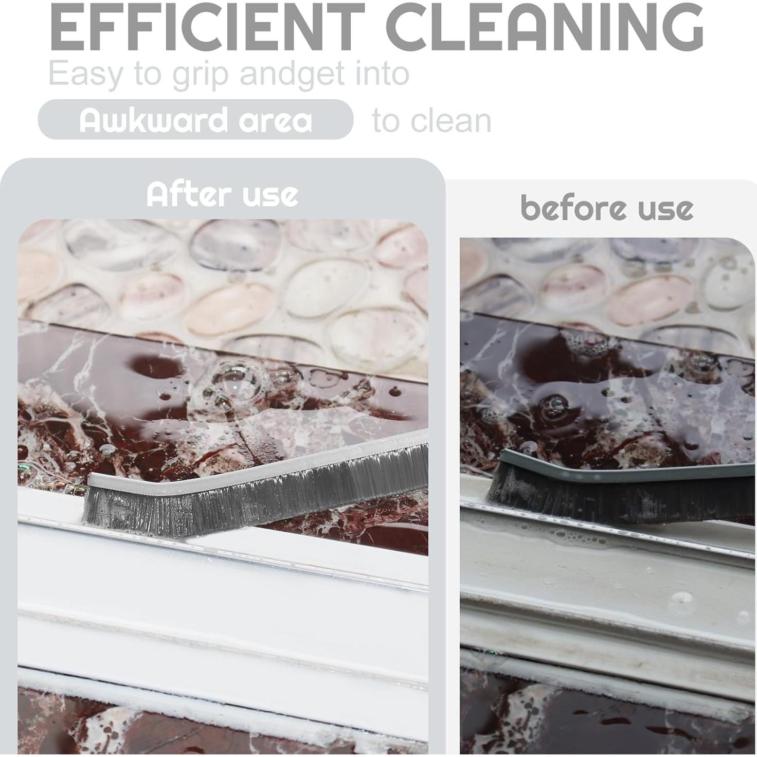 Cepillo de limpieza de ranuras YIGAARUI - 3 piezas, ángulo 15°