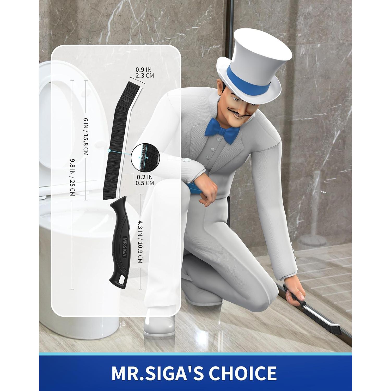 Cepillo de Limpieza de Grietas MR.SIGA, Juego de 5, Negro