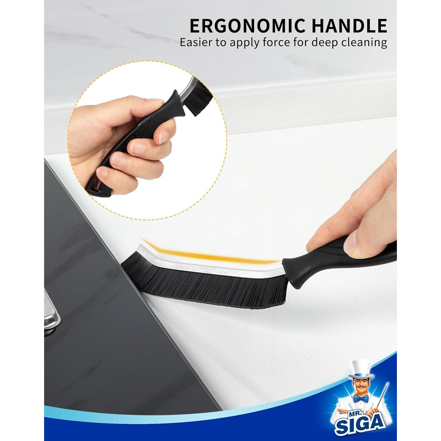 Cepillo de Limpieza de Grietas MR.SIGA, Juego de 5, Negro