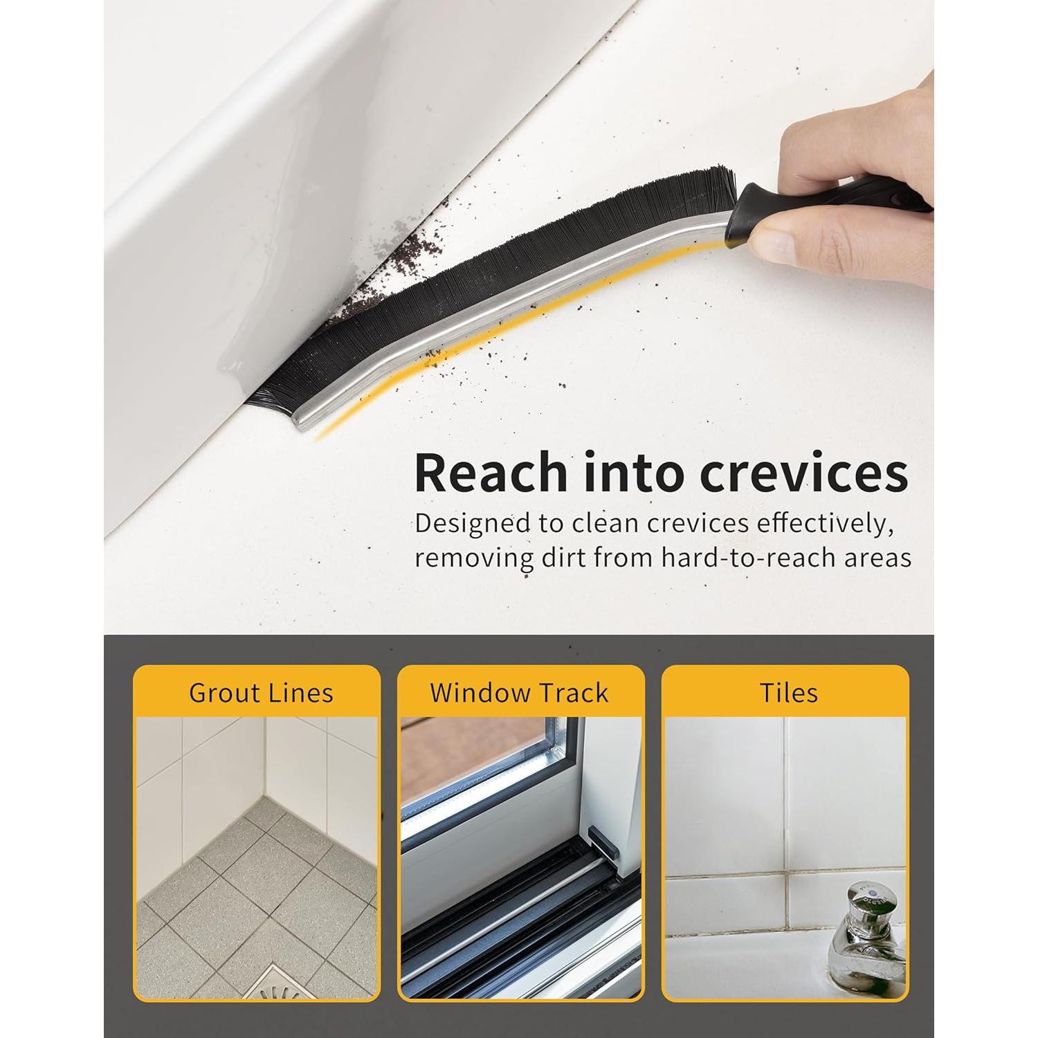 Cepillo de Limpieza de Grietas MR.SIGA, Juego de 5, Negro