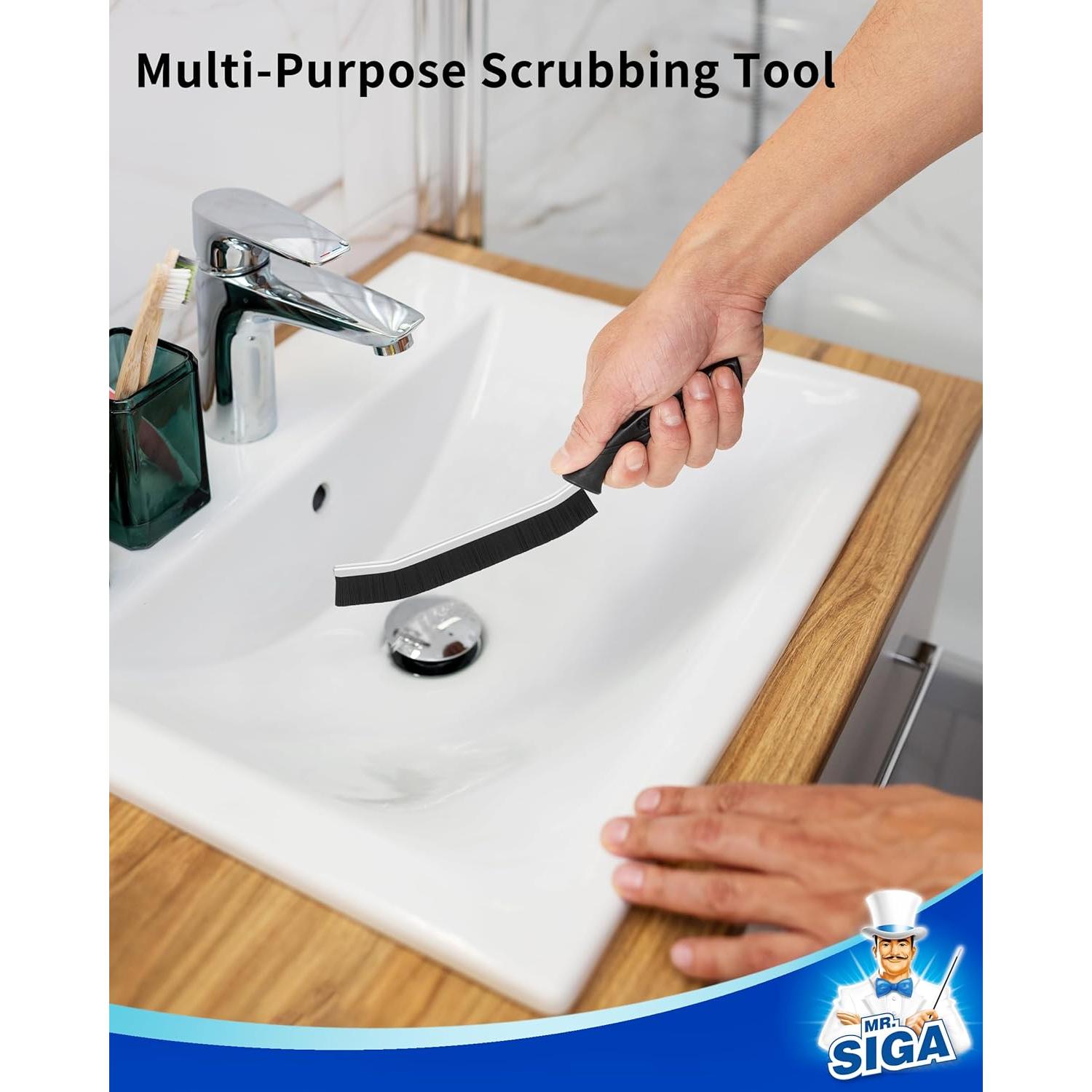 Cepillo de Limpieza de Grietas MR.SIGA, Juego de 5, Negro