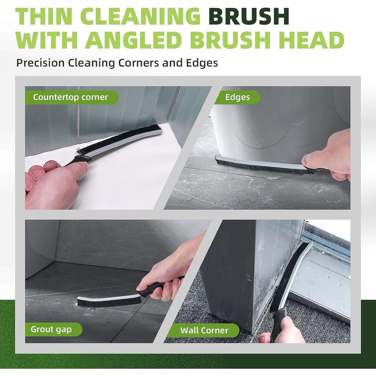 Cepillo de limpieza delgado KMOSENIA 3 unidades cerdas duras