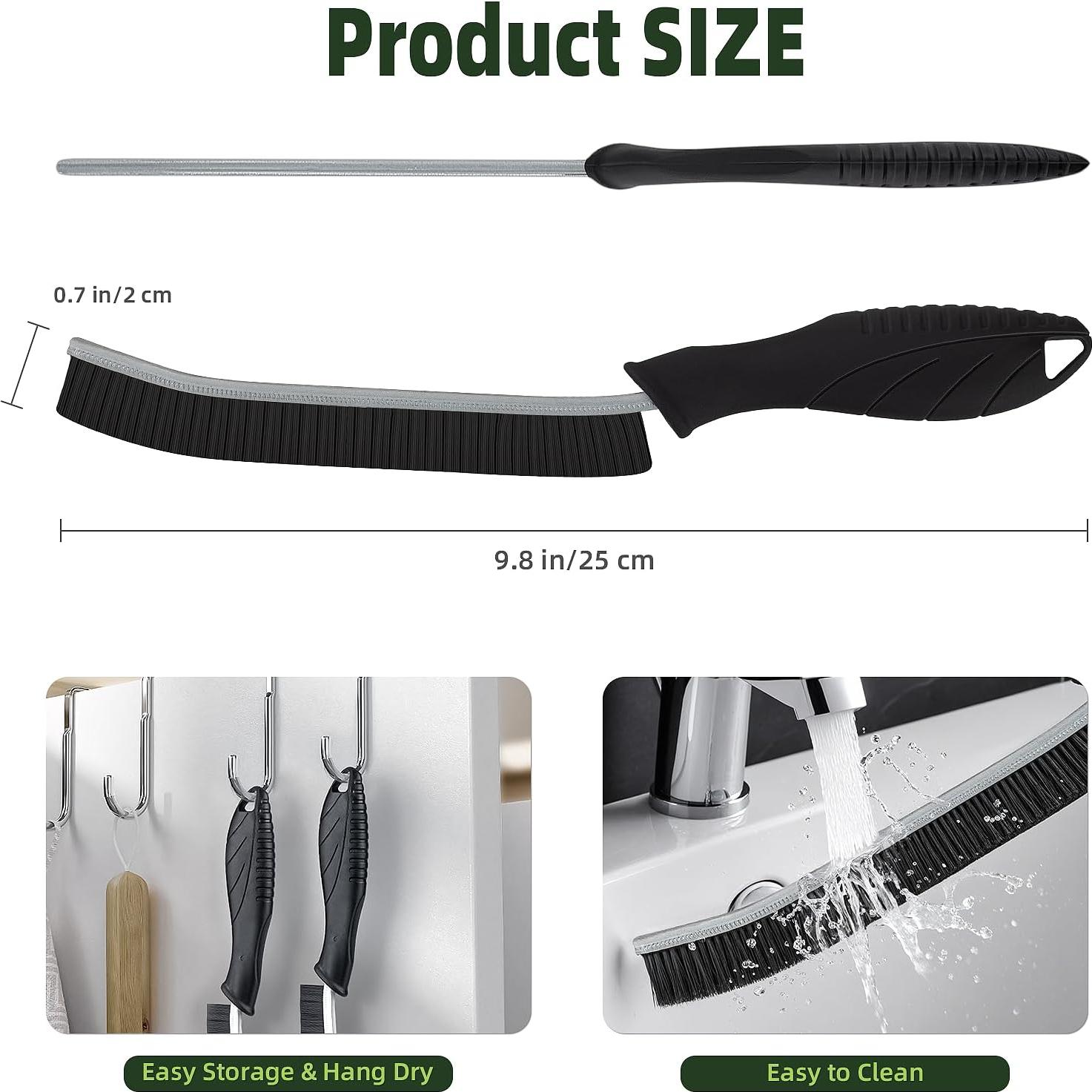 Cepillo de limpieza delgado KMOSENIA 3 unidades cerdas duras