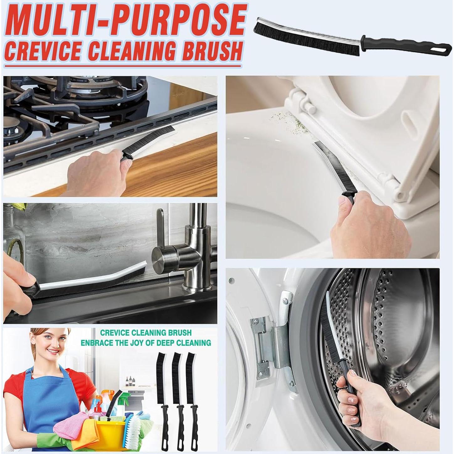 Set de 6 Cepillos de Limpieza LLQ para Rincones y Espacios Estrechos