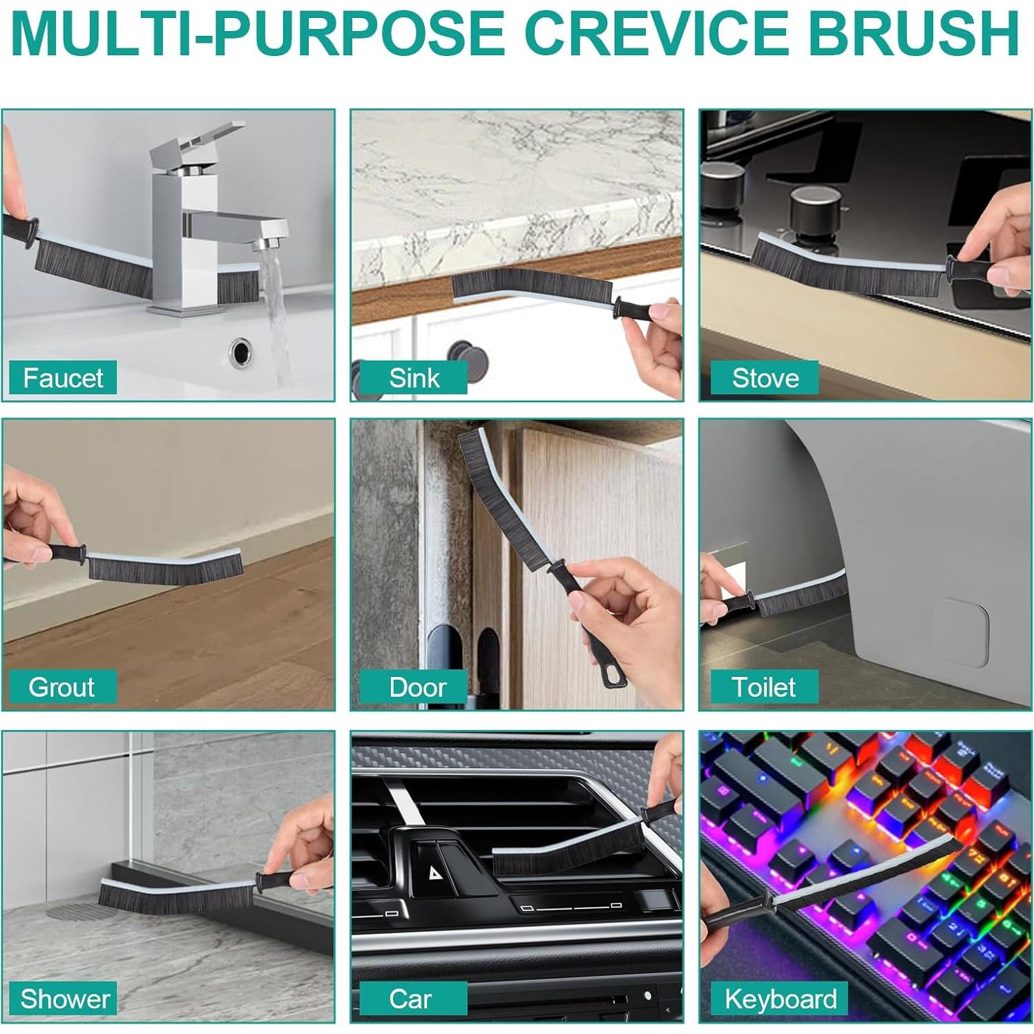 Cepillo de Limpieza de Ranuras GZJ - 5 Piezas, Cerdas Duras