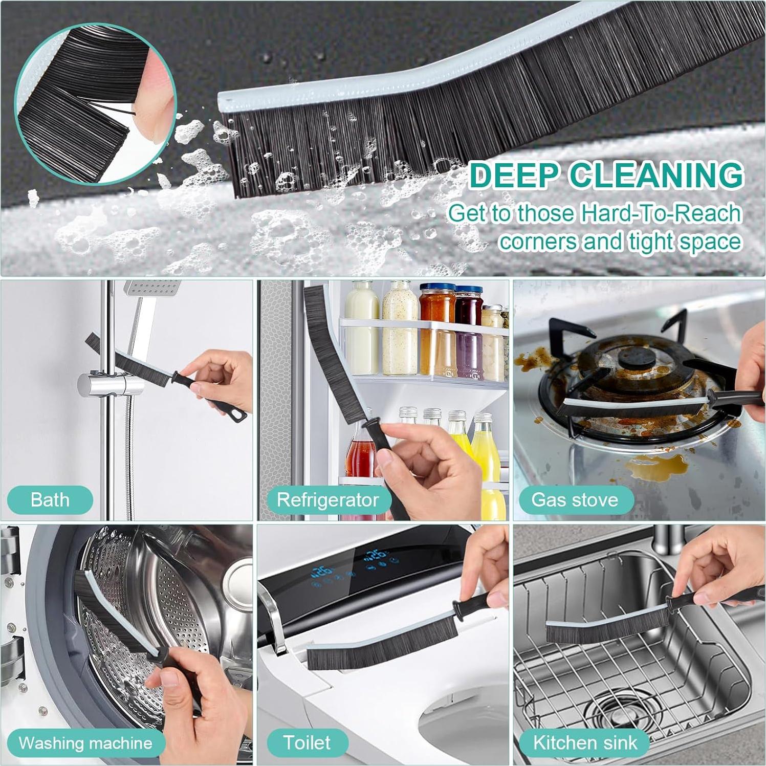 Cepillo de Limpieza de Ranuras GZJ - 5 Piezas, Cerdas Duras