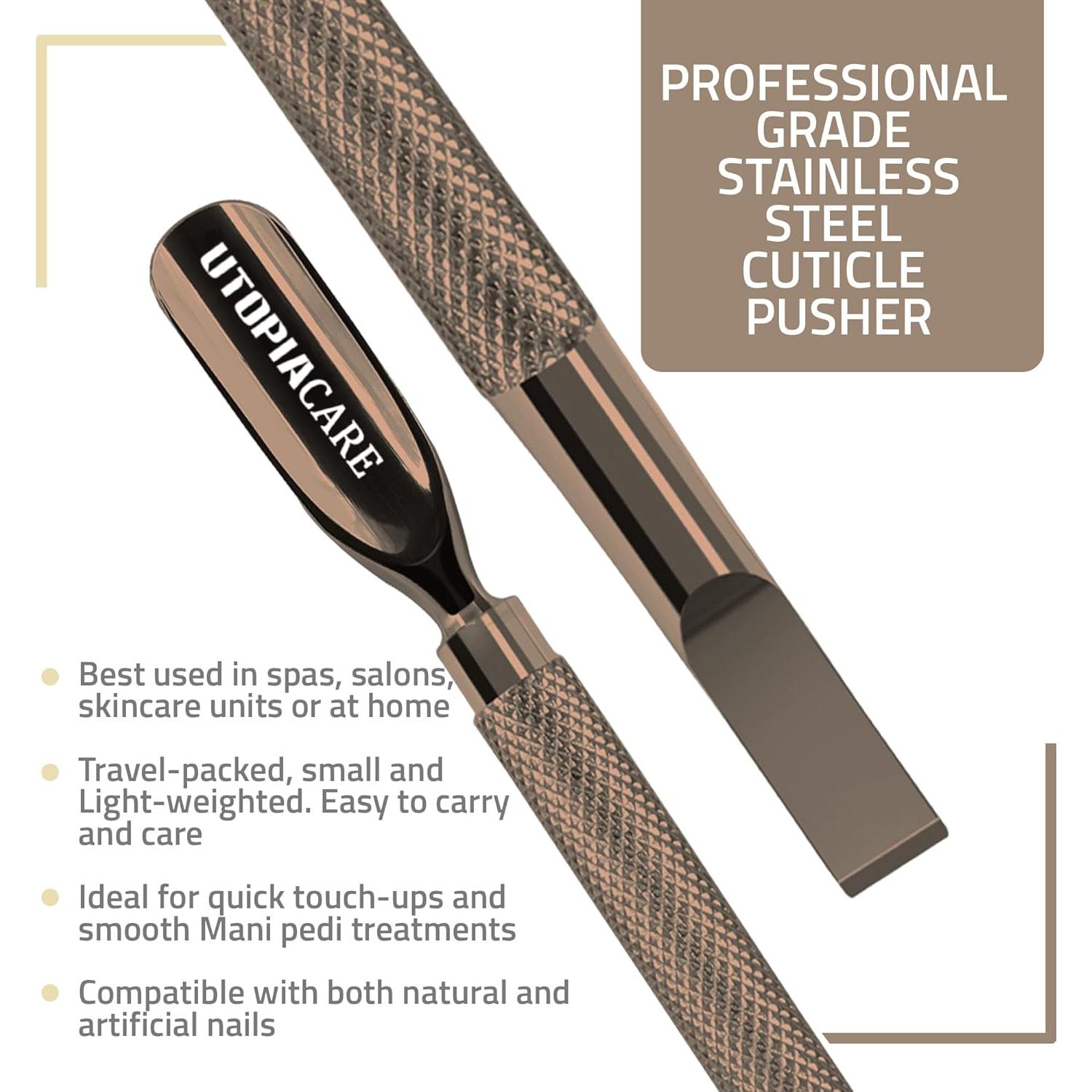 Empujador de Cutículas Utopia Care Acero Inoxidable 14 cm