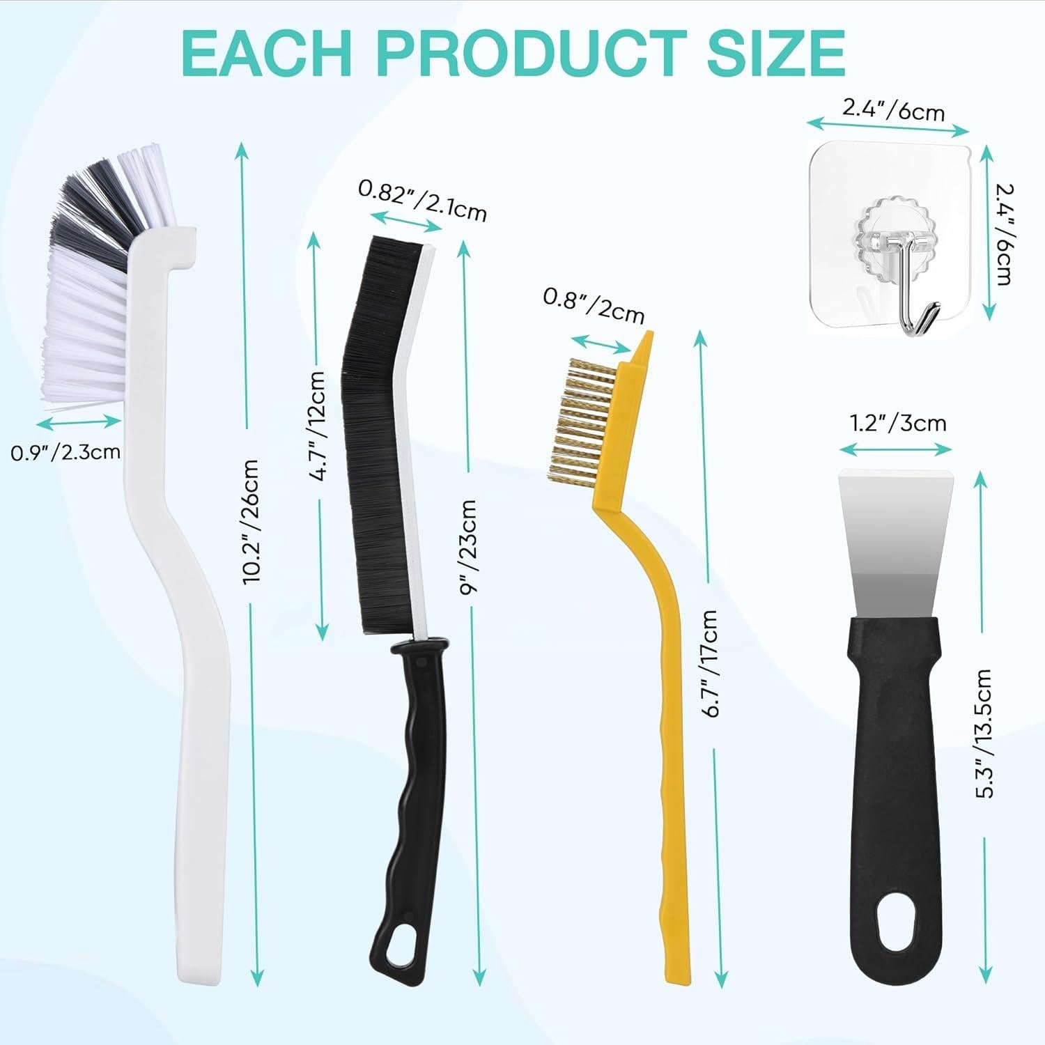 Juego de 12 Cepillos de Limpieza Harkta - Multiusos para Hogar