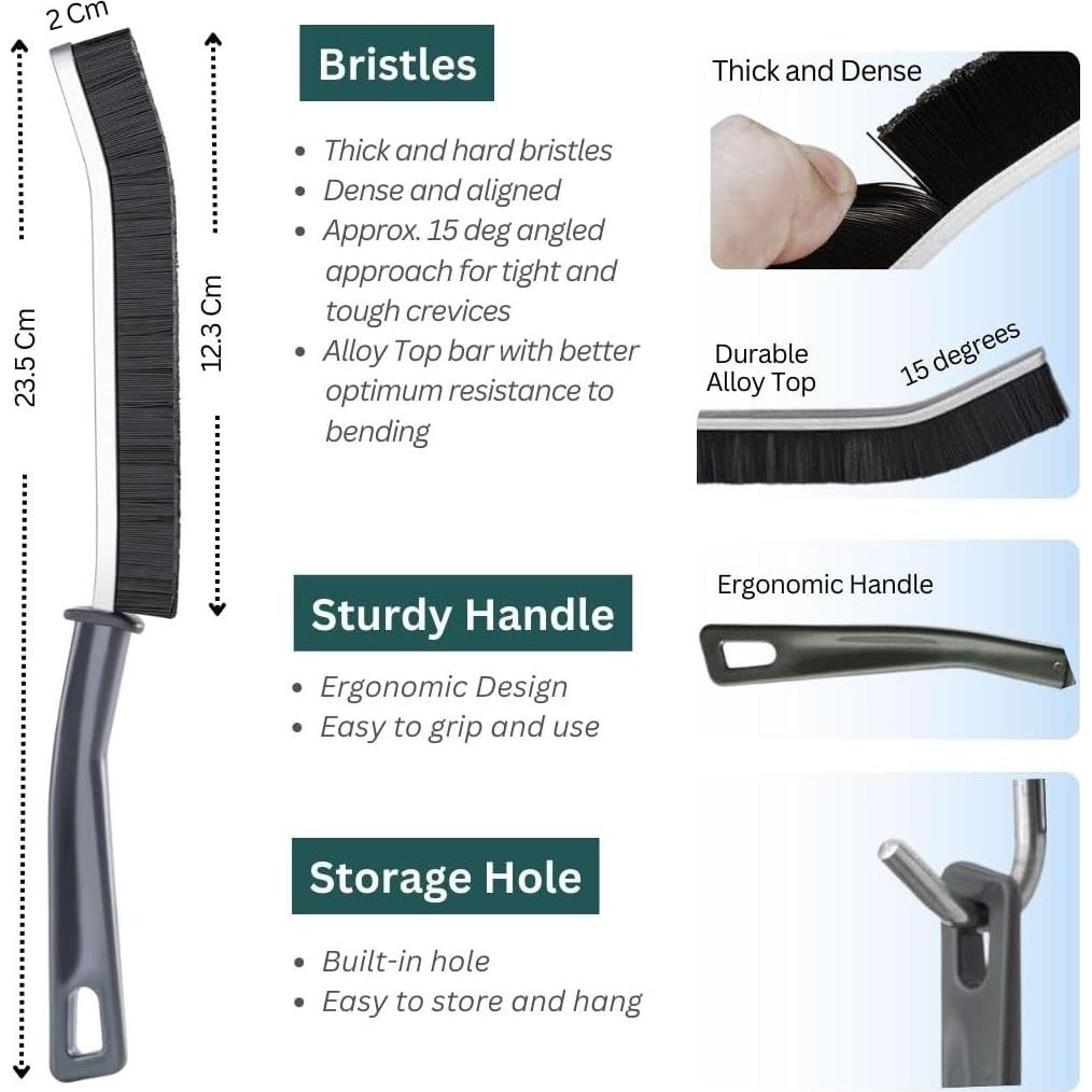 Juego de 3 Cepillos de Cerdas Duras Tekmartin para Limpieza