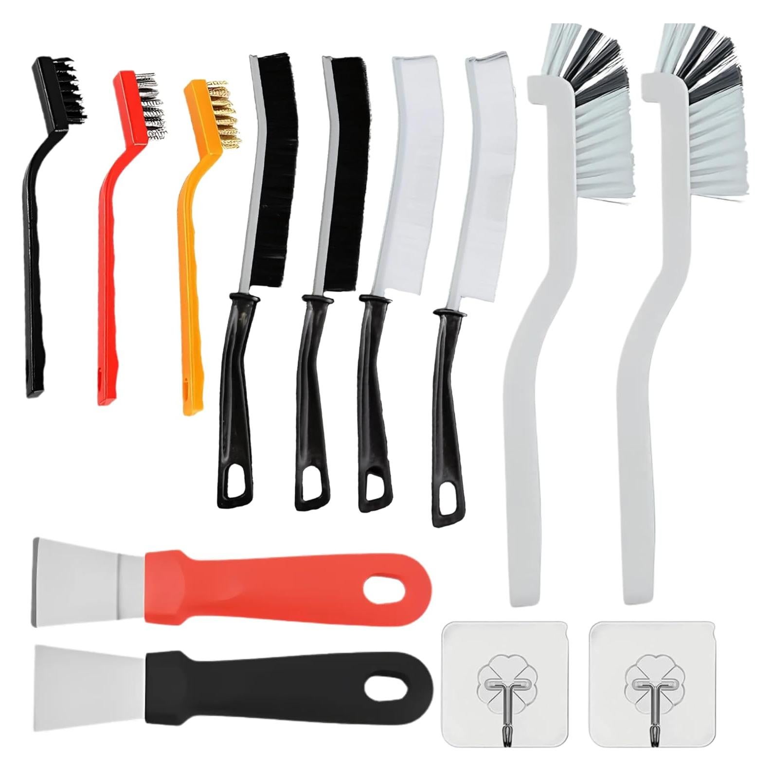 Juego de 13 Cepillos de Limpieza RNZO para Ranuras y Esquinas