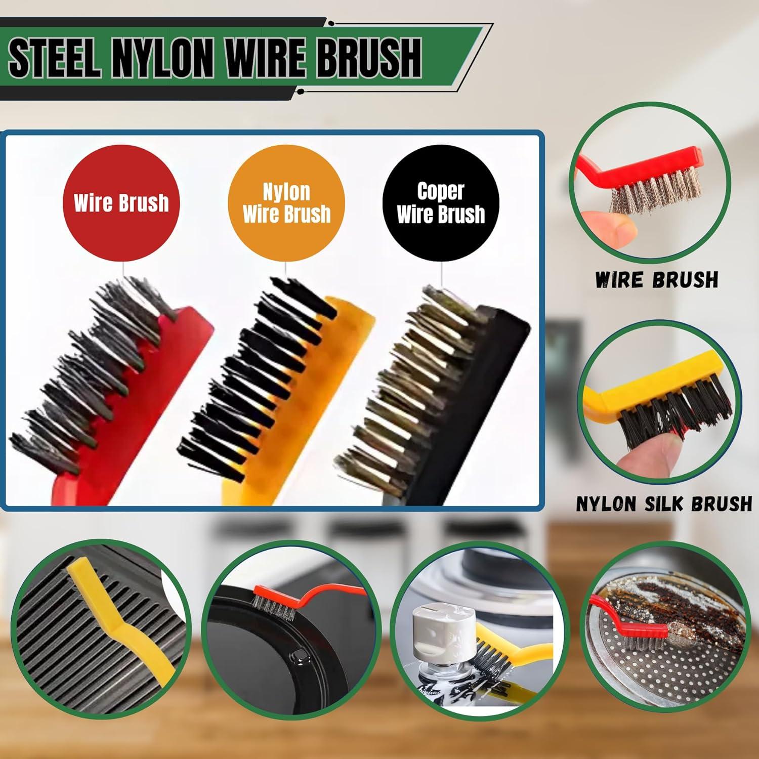 Juego de 13 Cepillos de Limpieza RNZO para Ranuras y Esquinas