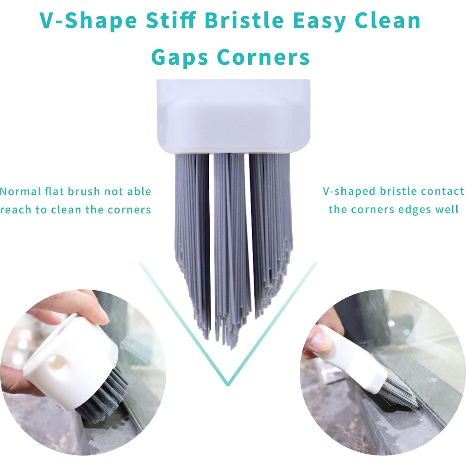 Cepillo Limpiador de Lechada LIEUDAGE en V, Cerda Dura