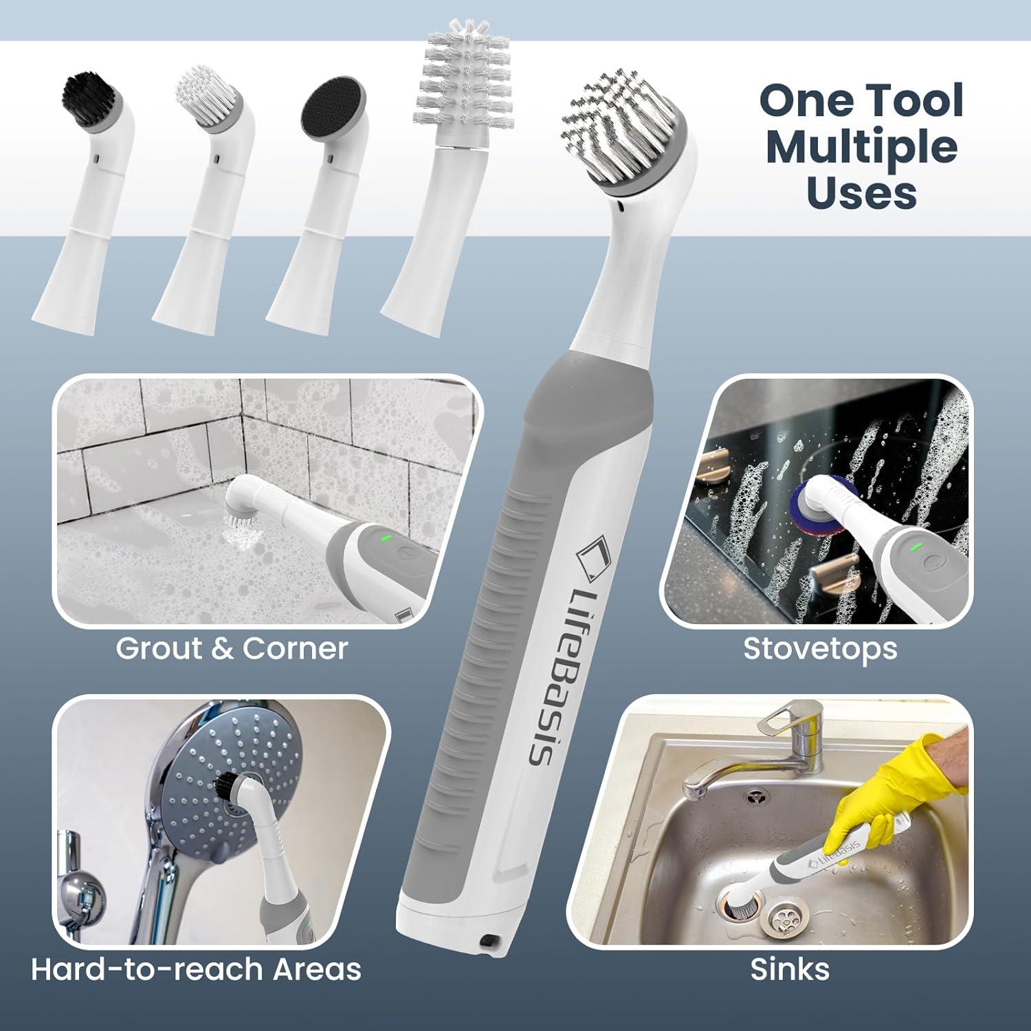 Cepillo de limpieza eléctrico LifeBasis recargable IPX7