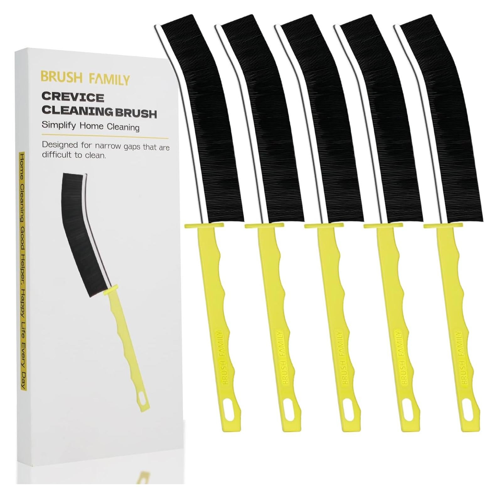 Paquete de 5 Cepillos de Limpieza de Ranuras FAMILIA CEPILLO - Cerdas Rígidas para Juntas y Esquinas