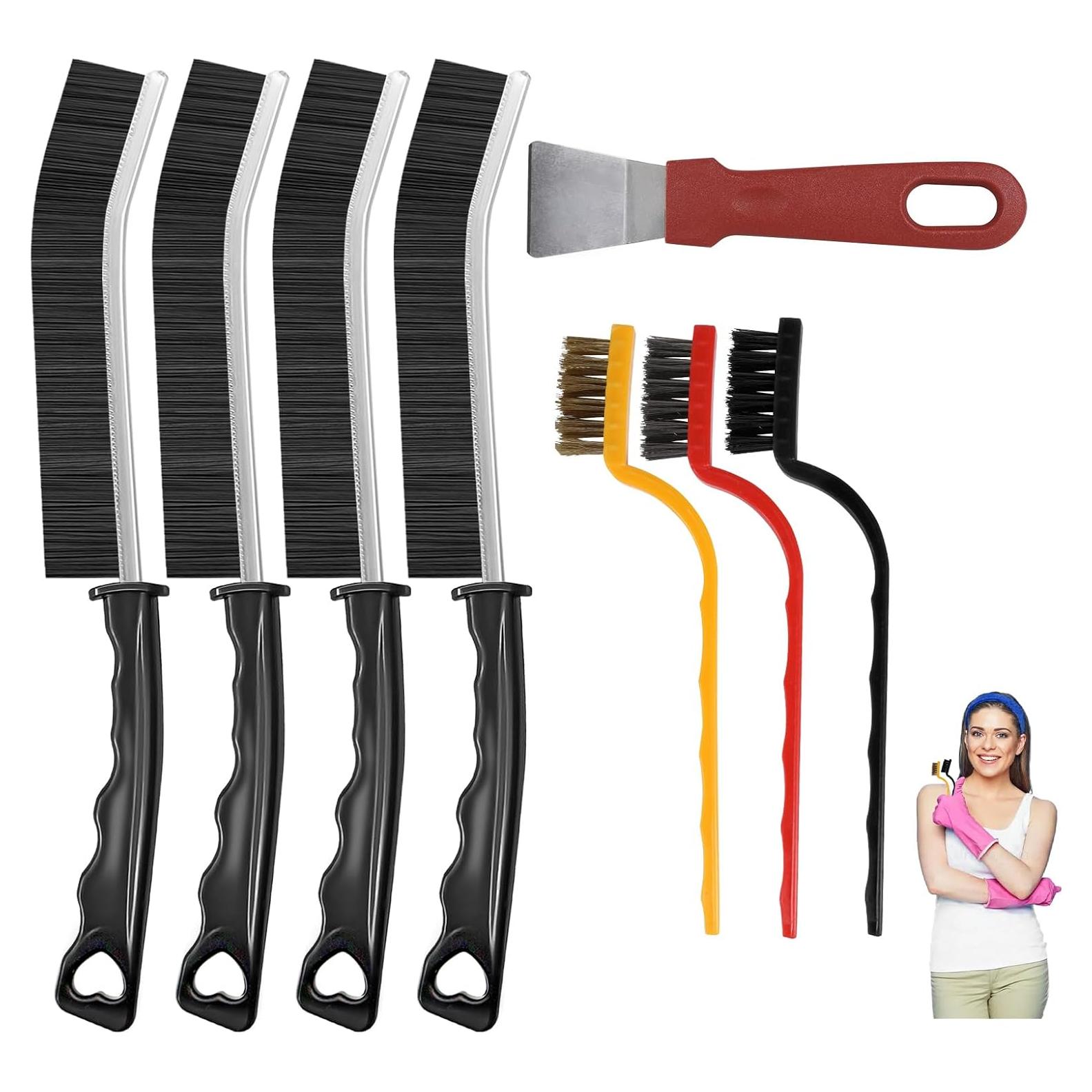 Juego de 8 Cepillos de Limpieza WDRIGE para Grietas y Juntas