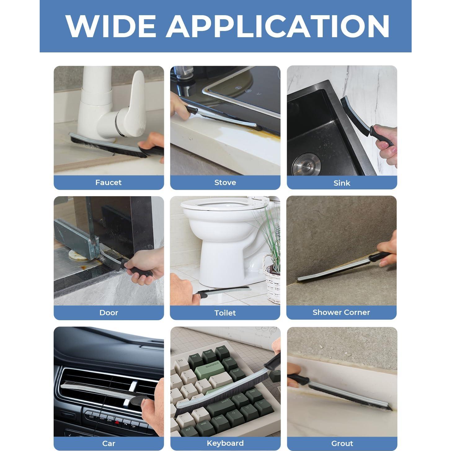 Cepillos de limpieza de ranuras CLEANGOR - 6 unidades, ergonómicos