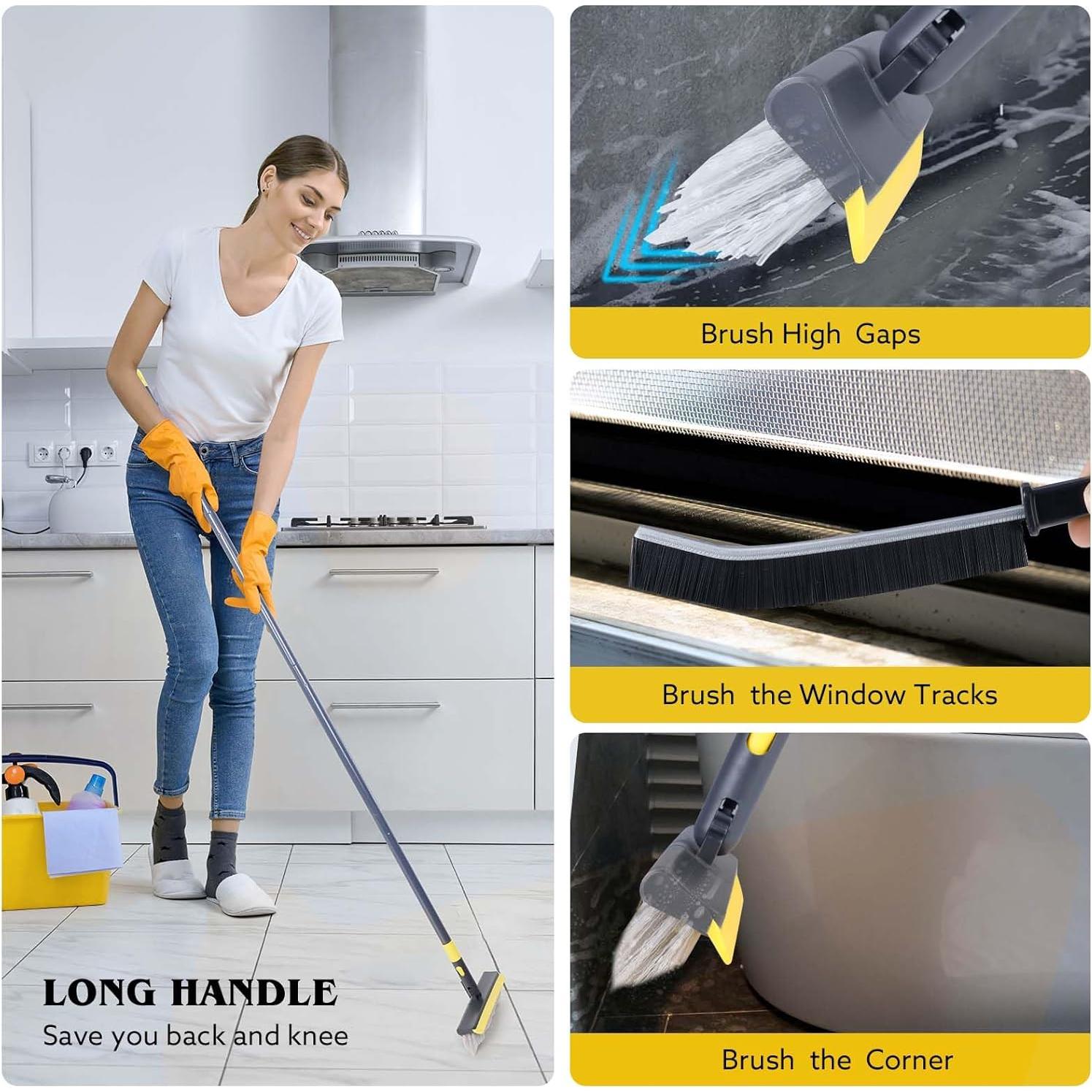 Juego de Cepillos de Limpieza Wlich con Mango Ajustable 145 cm