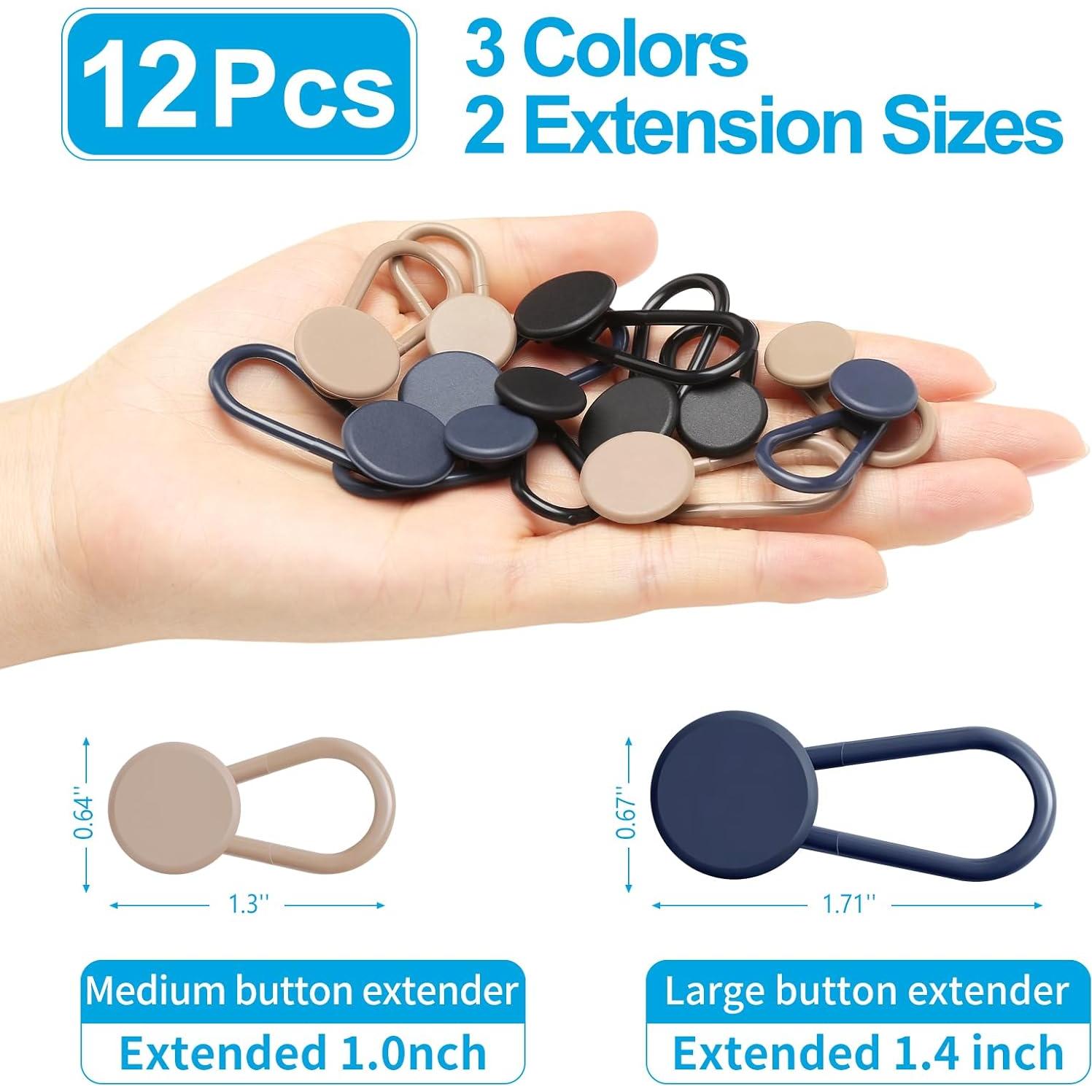 Extensores de Botón Ceryvop 12PCS para Pantalones - 3 Colores