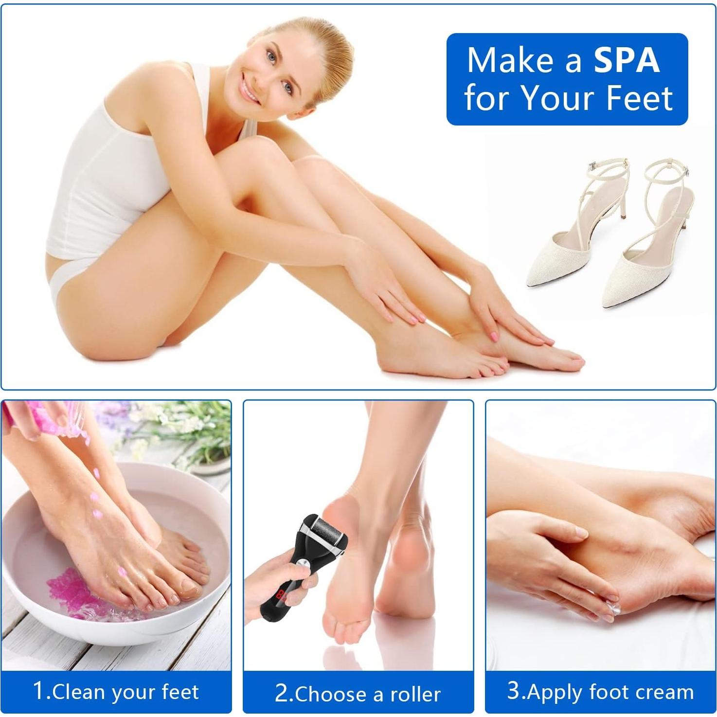 Removedor de Callos Eléctrico Elmchee con 3 Cabezas y 2 Velocidades