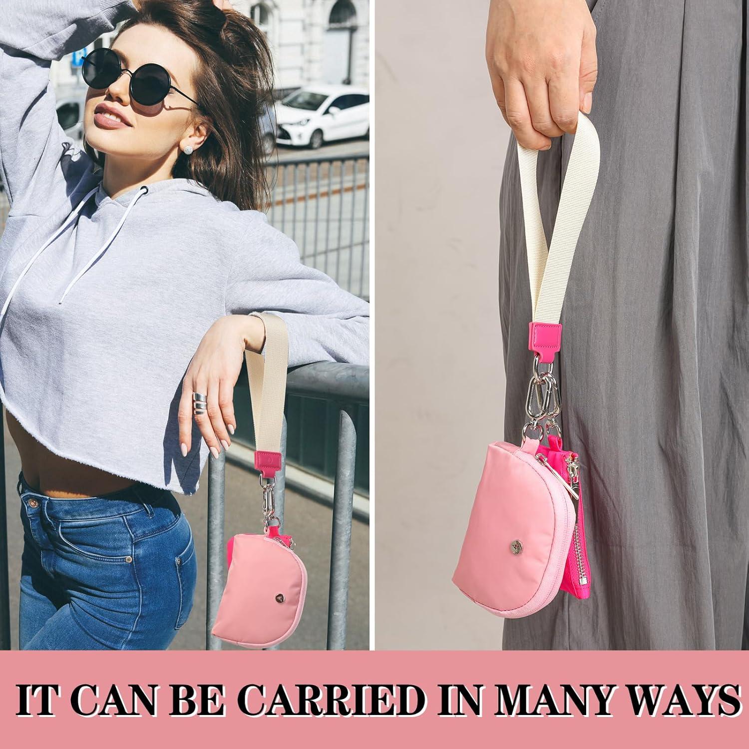 Cartera de Llave con Muñequera para Mujeres Doble Cierre