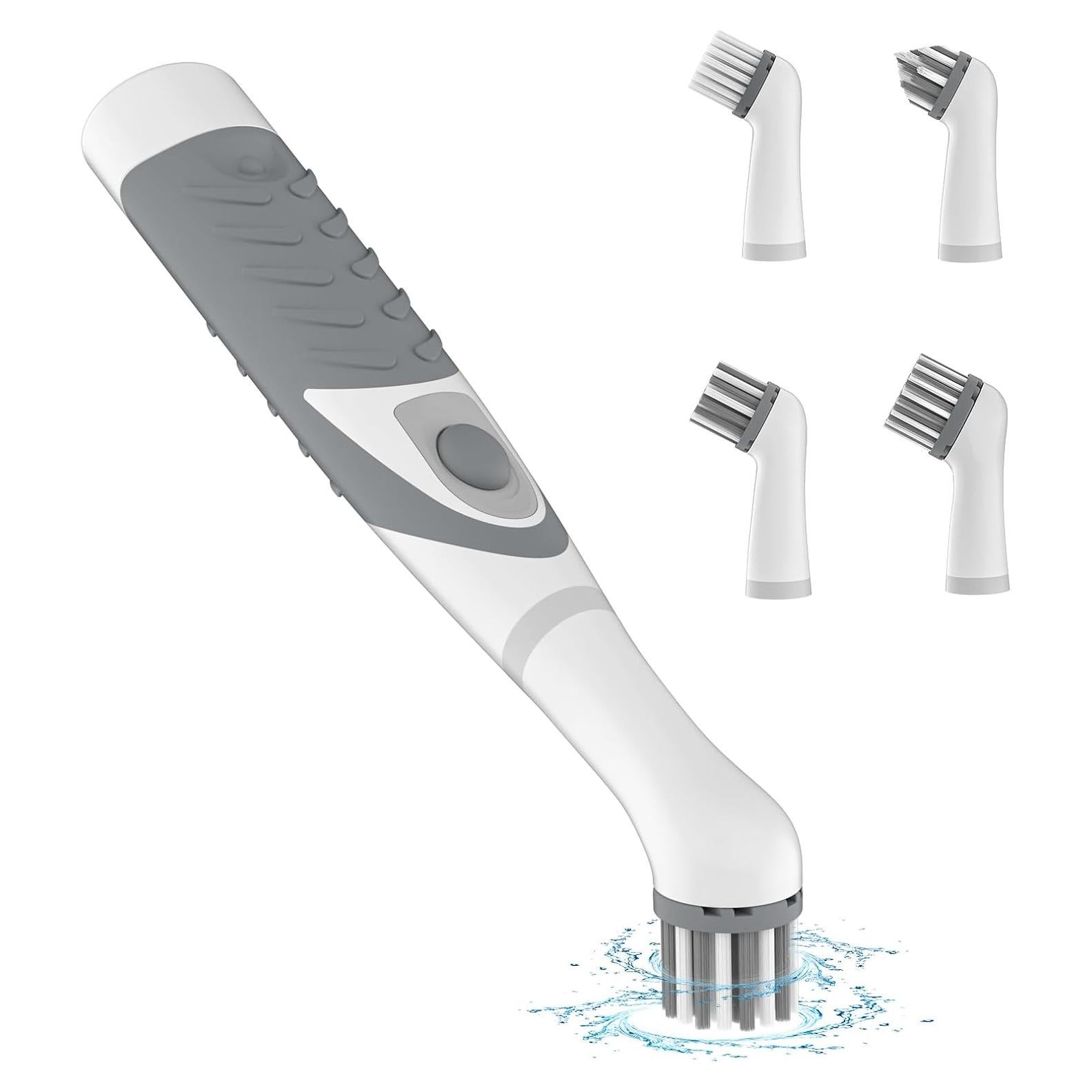 Cepillo Eléctrico de Limpieza SOARING con 4 Cabezas - Gris