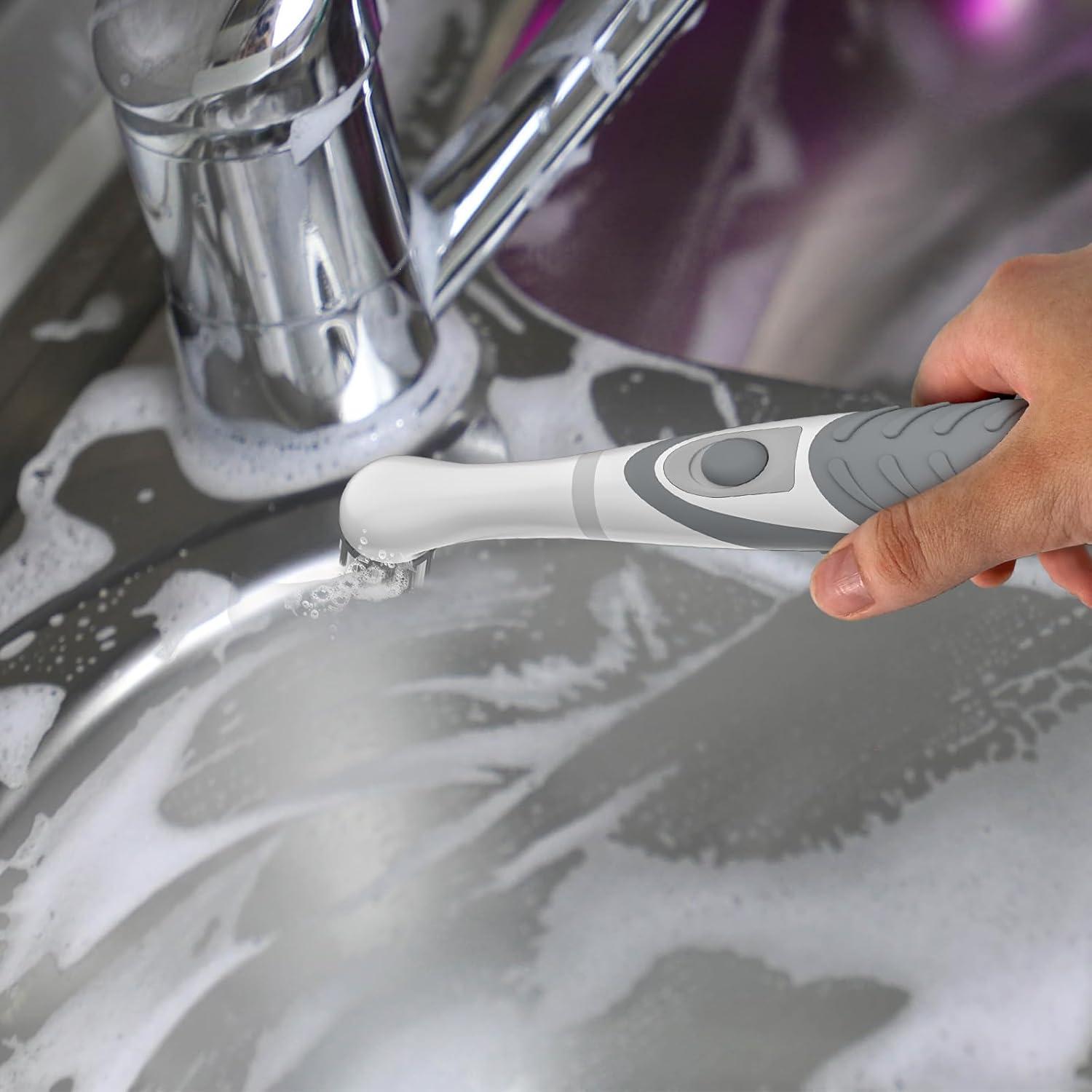 Cepillo Eléctrico de Limpieza SOARING con 4 Cabezas - Gris