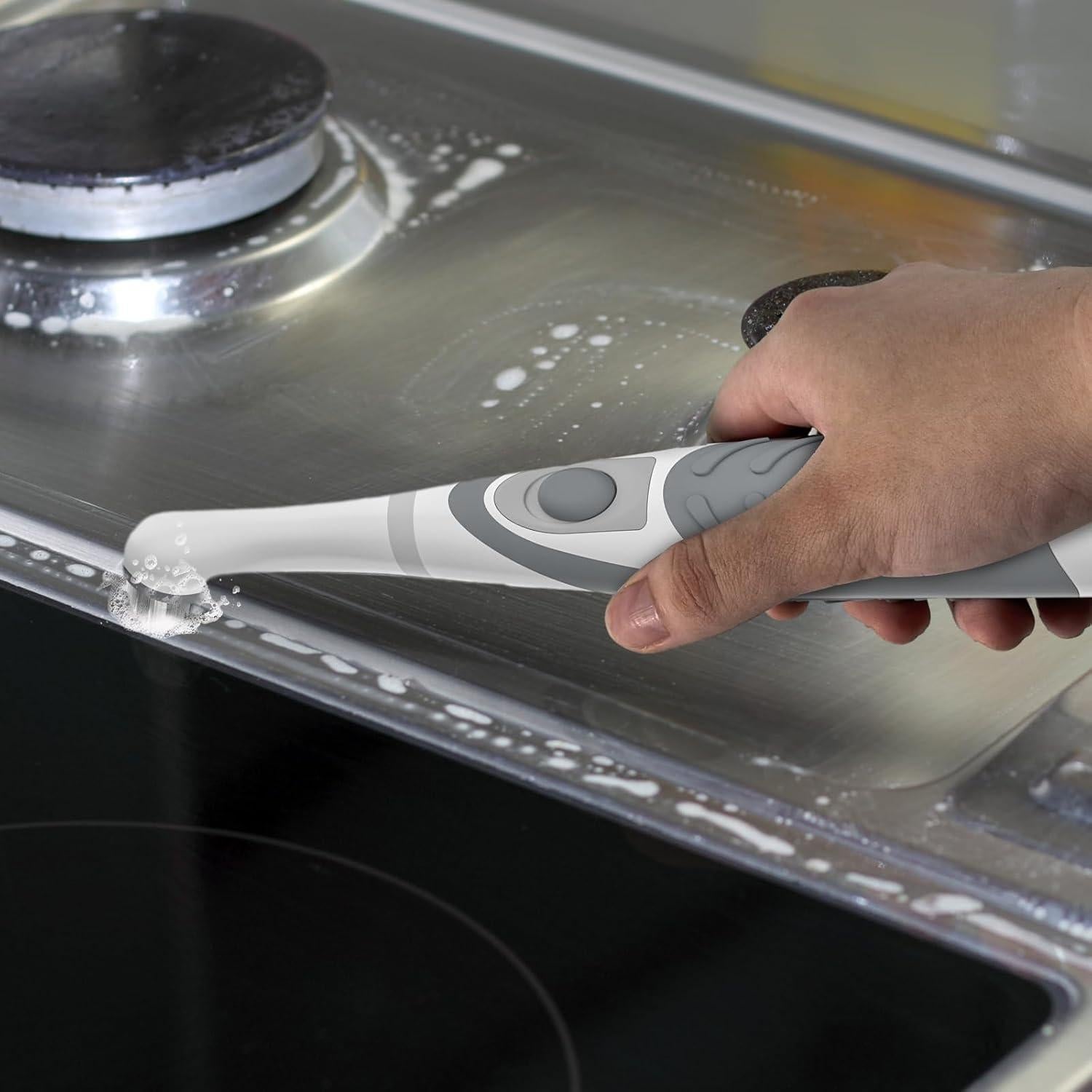 Cepillo Eléctrico de Limpieza SOARING con 4 Cabezas - Gris