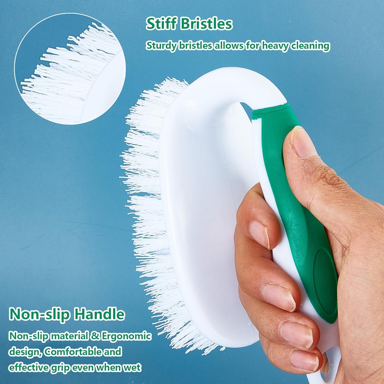 Juego de 4 Cepillos de Fregar HileSwan con Raspador Verde