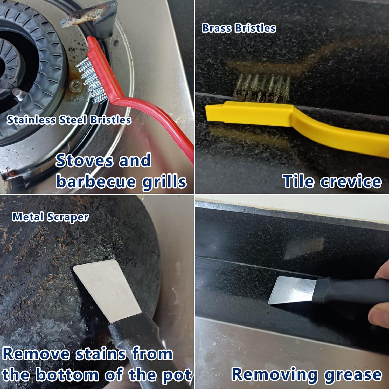 Juego de 10 Cepillos de Limpieza de Ranuras CRAFNEW - Duro