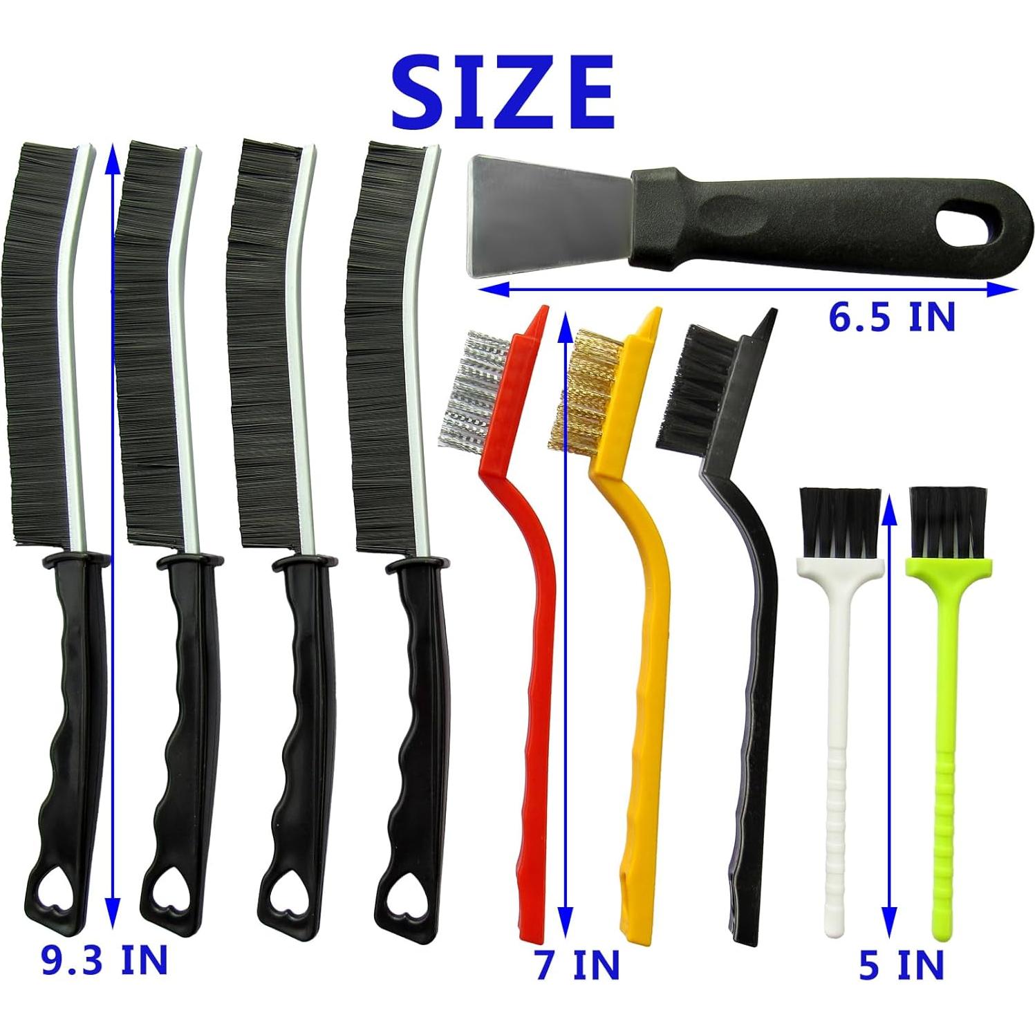 Juego de 10 Cepillos de Limpieza de Ranuras CRAFNEW - Duro