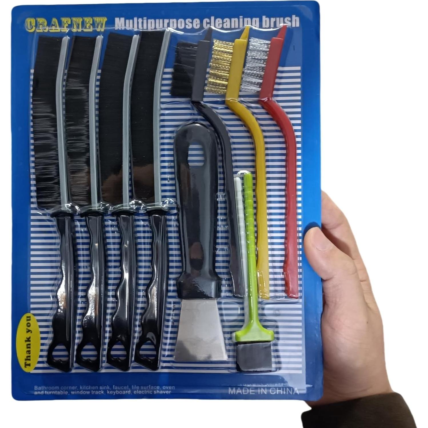 Juego de 10 Cepillos de Limpieza de Ranuras CRAFNEW - Duro