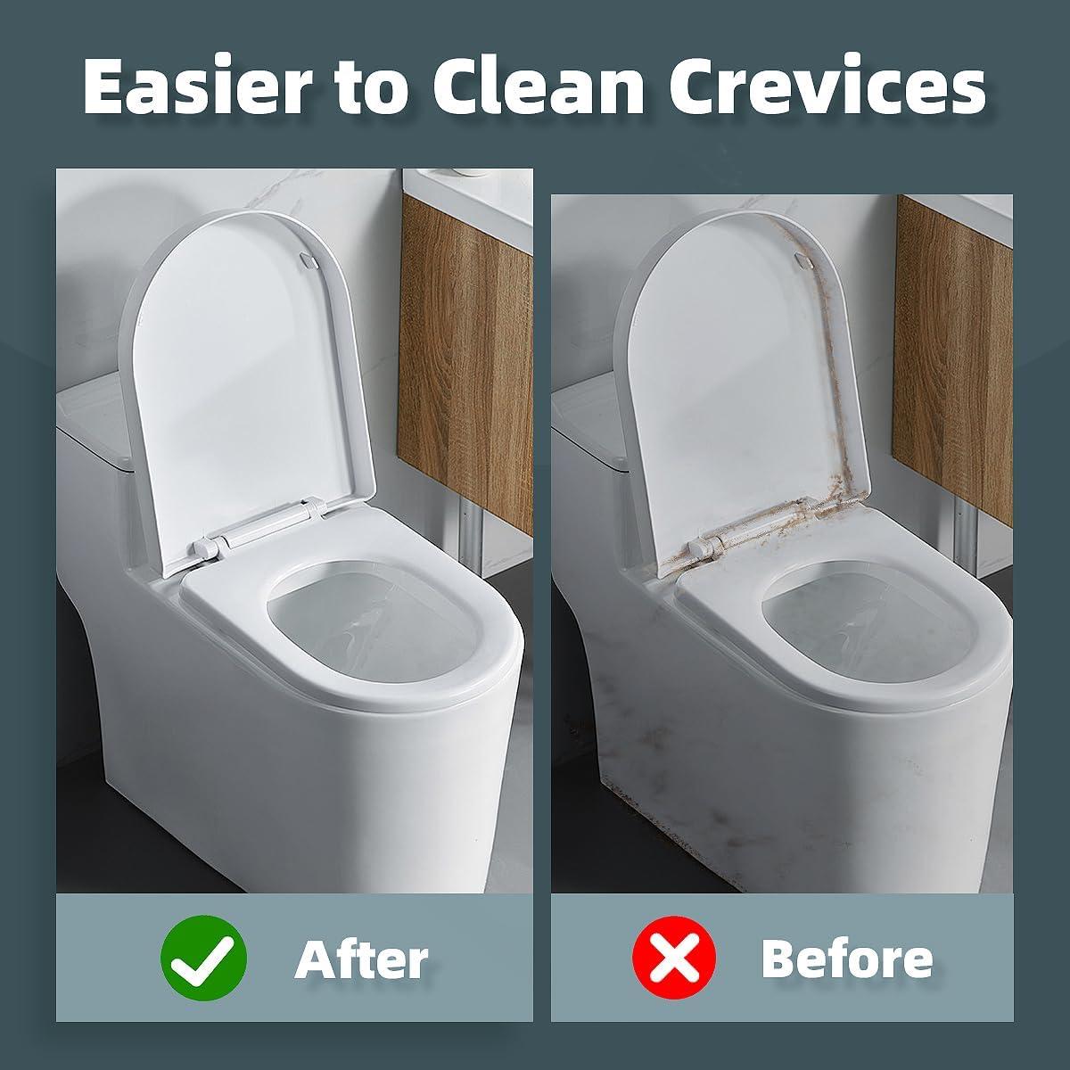 Cepillo de Inodoro TQRR 4 Pcs Negro, Limpieza Profunda y Ergonómico