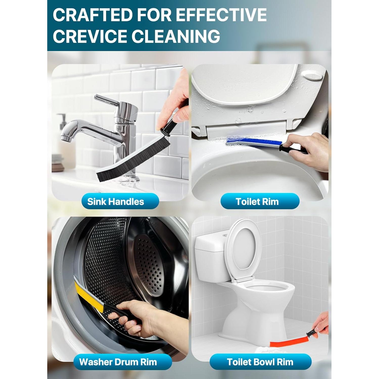 Juego de 6 Cepillos de Limpieza de Ranuras KOSPRIE - Cerdas Duras