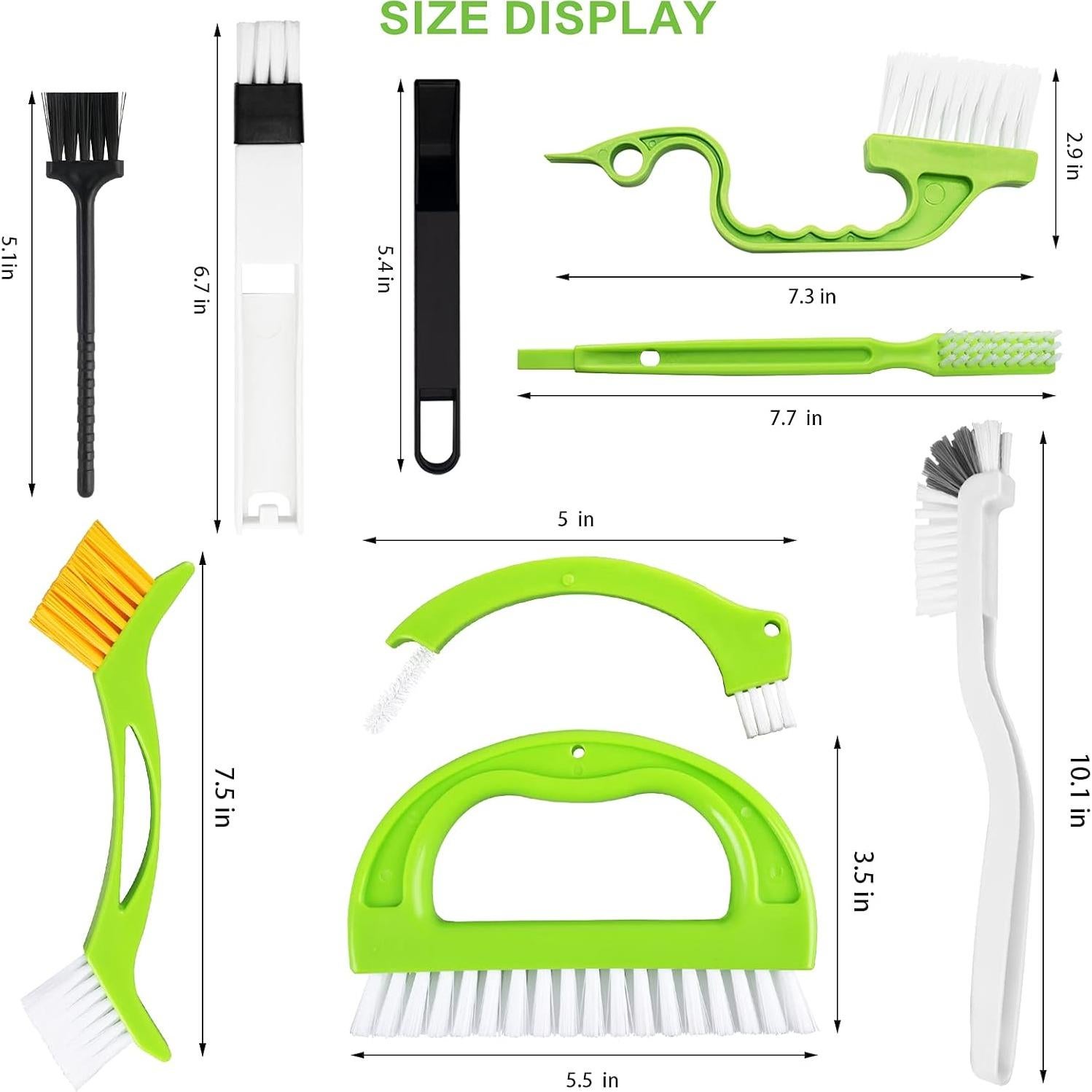 Paquete de 8 Cepillos Limpiadores de Juntas LeeLoon - Ergonomía y Versatilidad