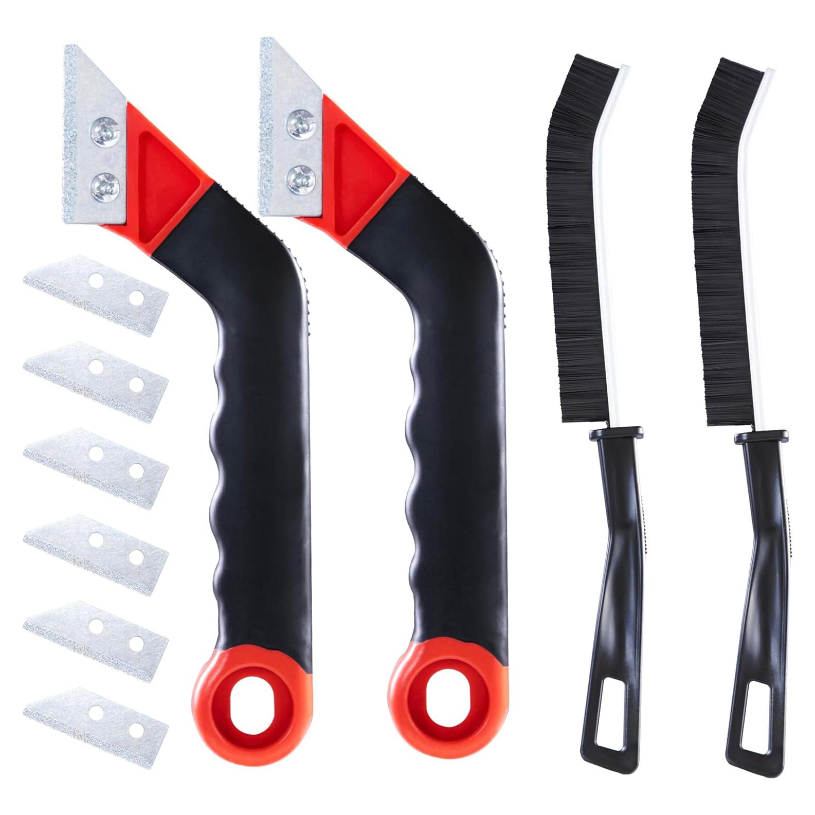 Kit de Herramientas para Remoción de Lechada MaxMona - 2 Raspadores, 6 Cuchillas, 2 Cepillos