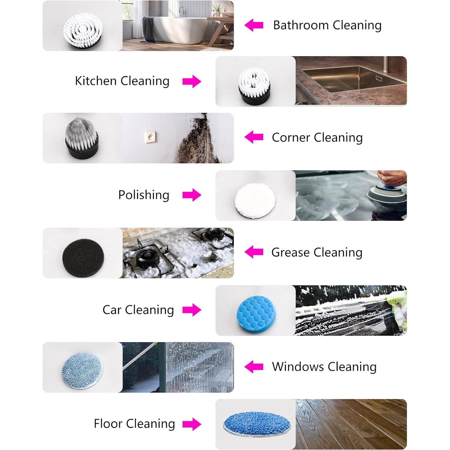 Limpiador Eléctrico de Espín FARI ANS-8050 Inalámbrico 8 Cabezas