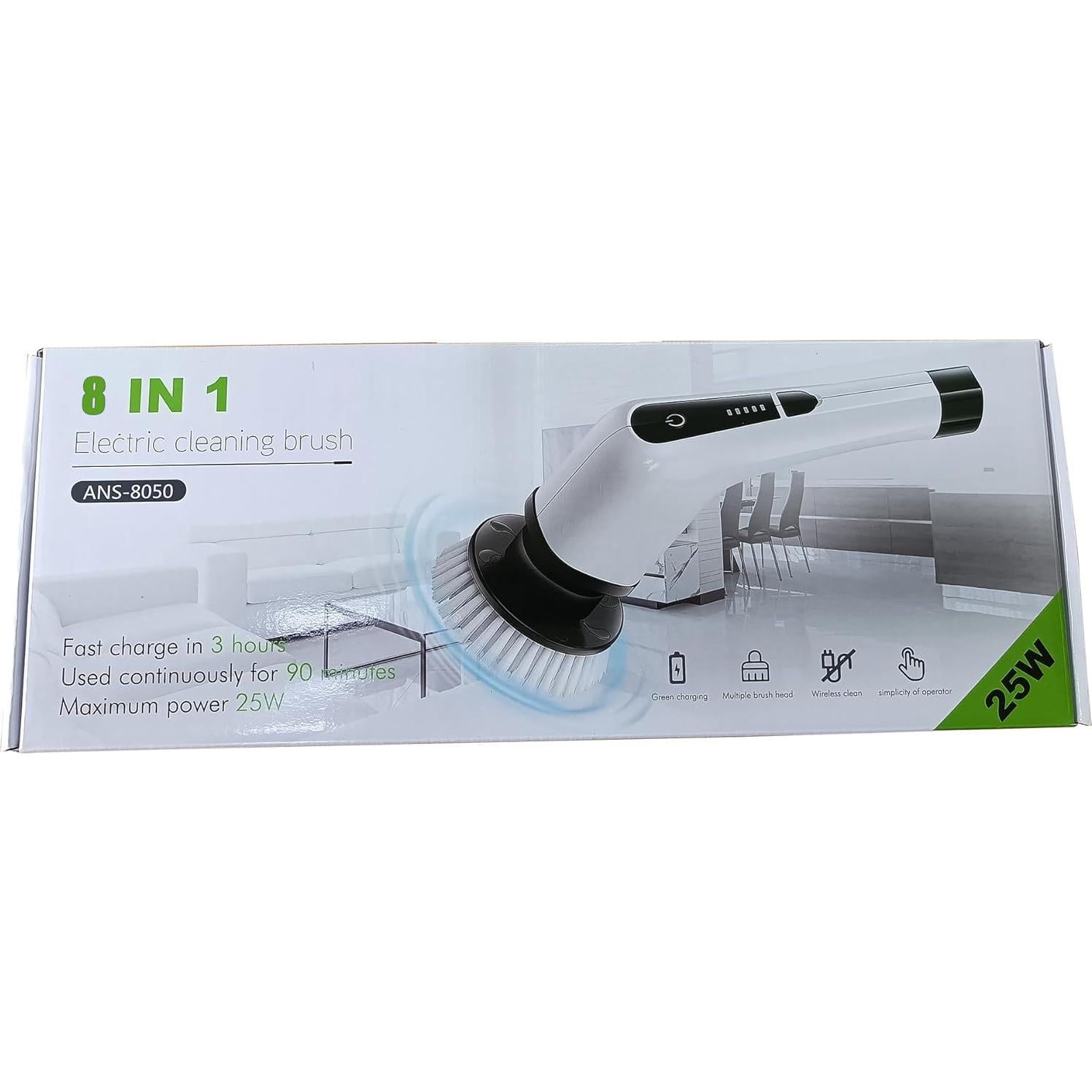 Limpiador Eléctrico de Espín FARI ANS-8050 Inalámbrico 8 Cabezas