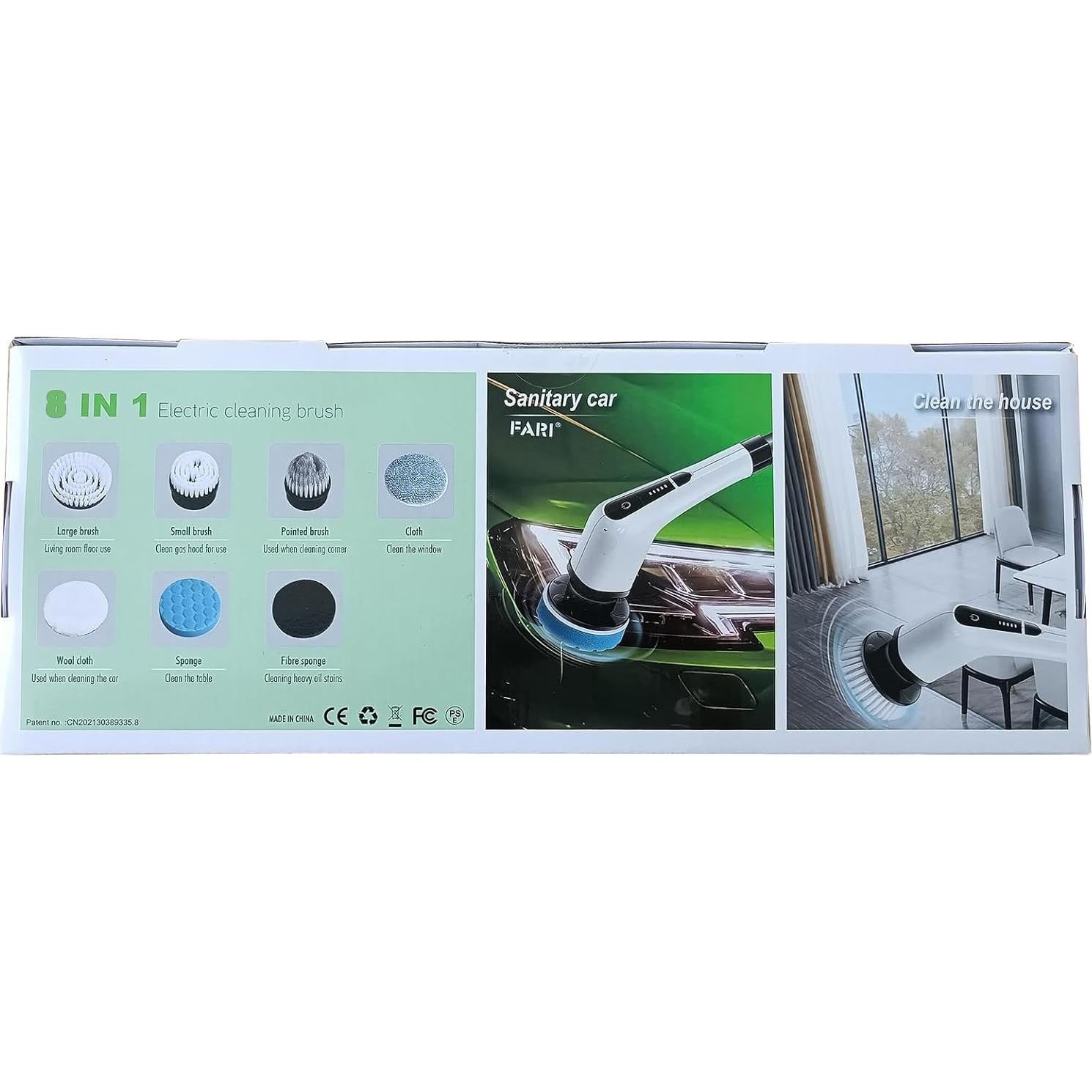 Limpiador Eléctrico de Espín FARI ANS-8050 Inalámbrico 8 Cabezas