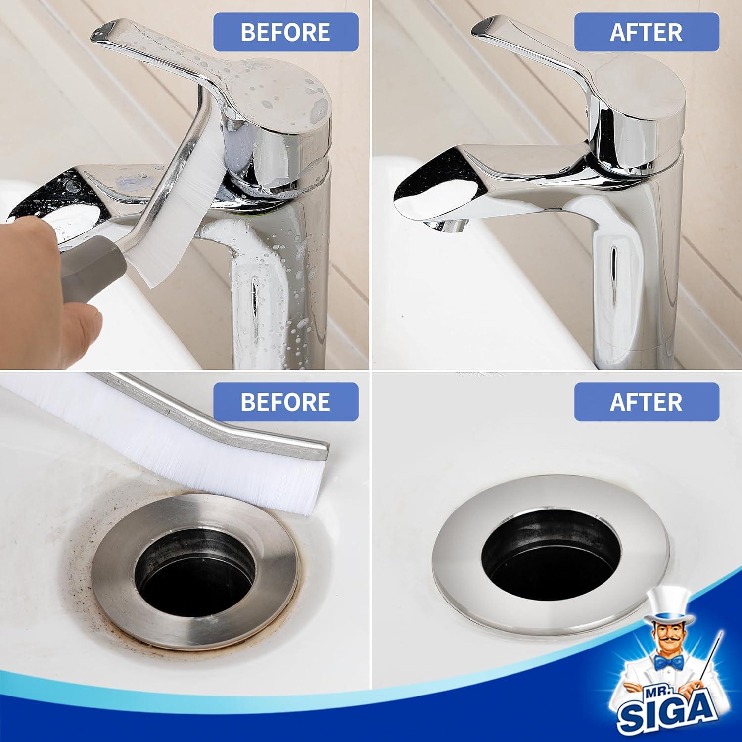 Cepillo de Limpieza de Ranuras MR.SIGA - 2 Unidades, Cerdas Duras