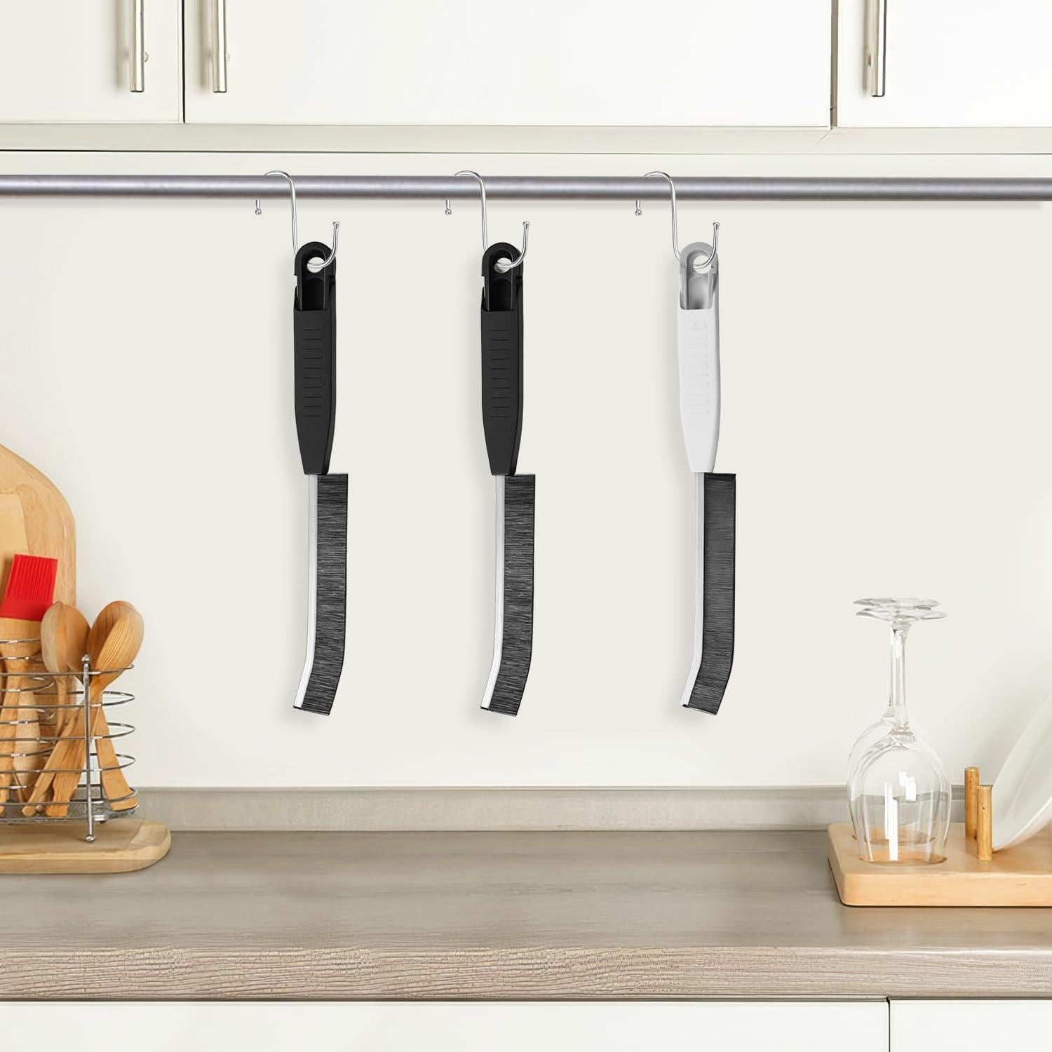 Juego de 3 Cepillos de Limpieza de Ranuras LCWYORH - Cerdas Duras