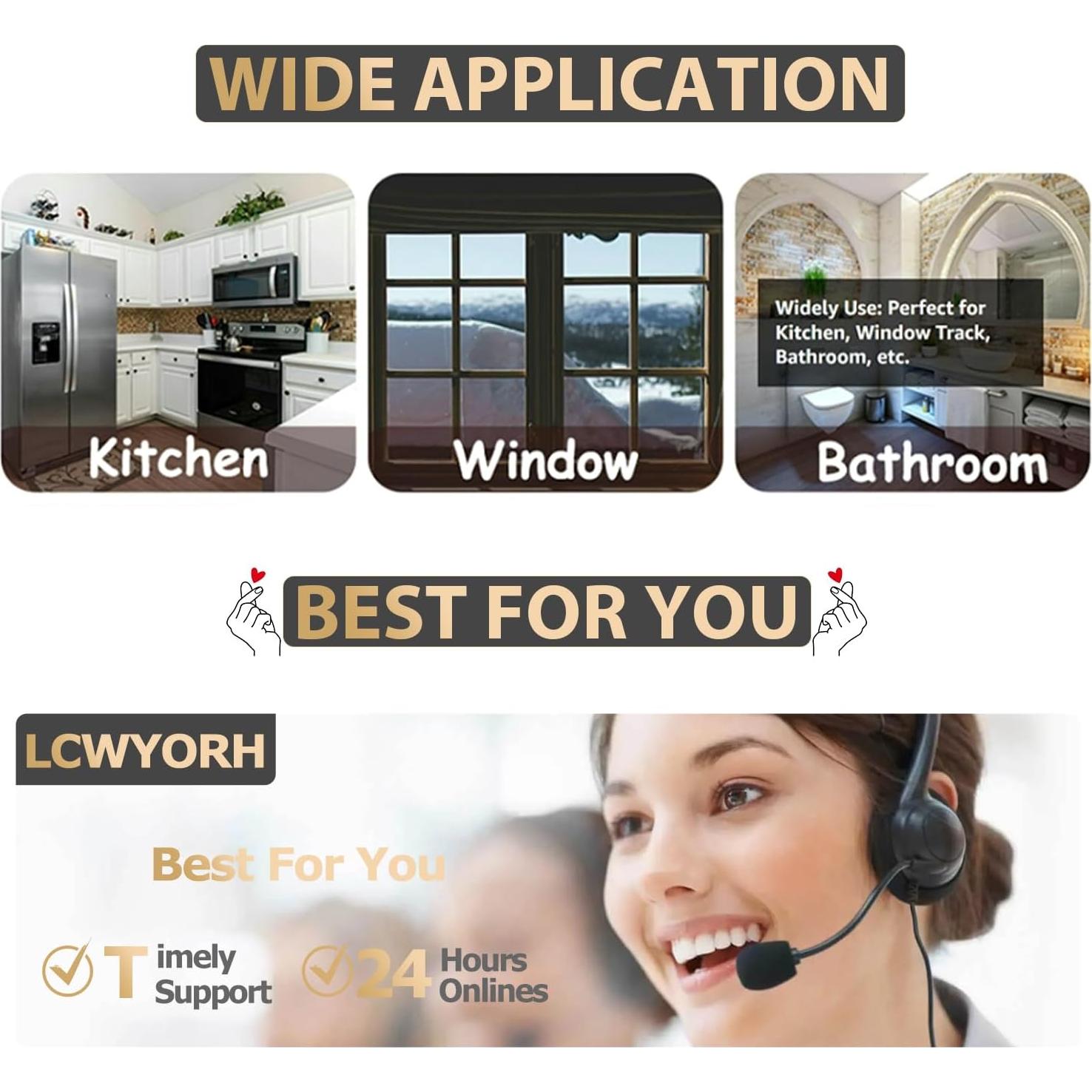 Juego de 3 Cepillos de Limpieza de Ranuras LCWYORH - Cerdas Duras