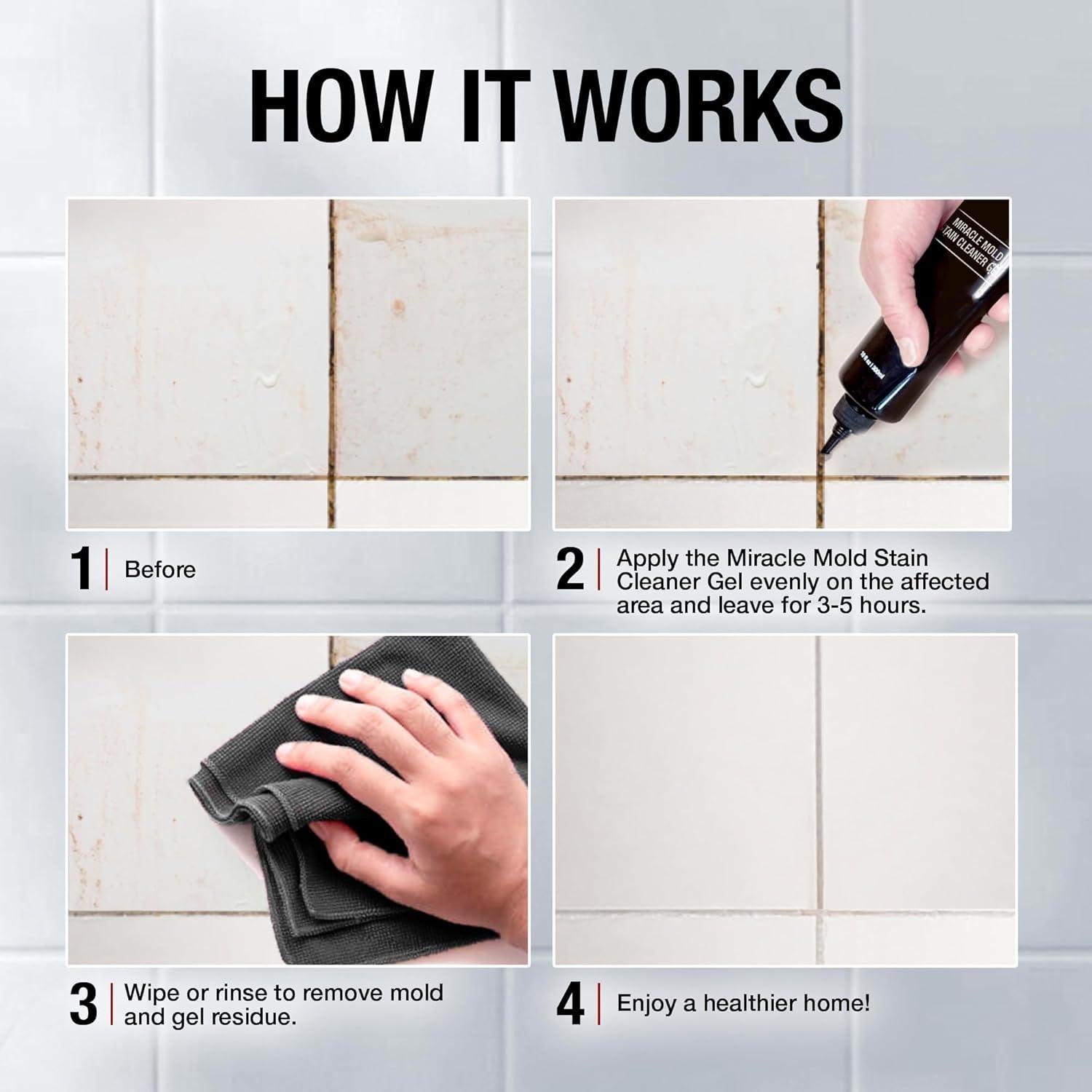 Gel Limpiador de Moho GlassGuard Miracle 300 ml - Multiusos