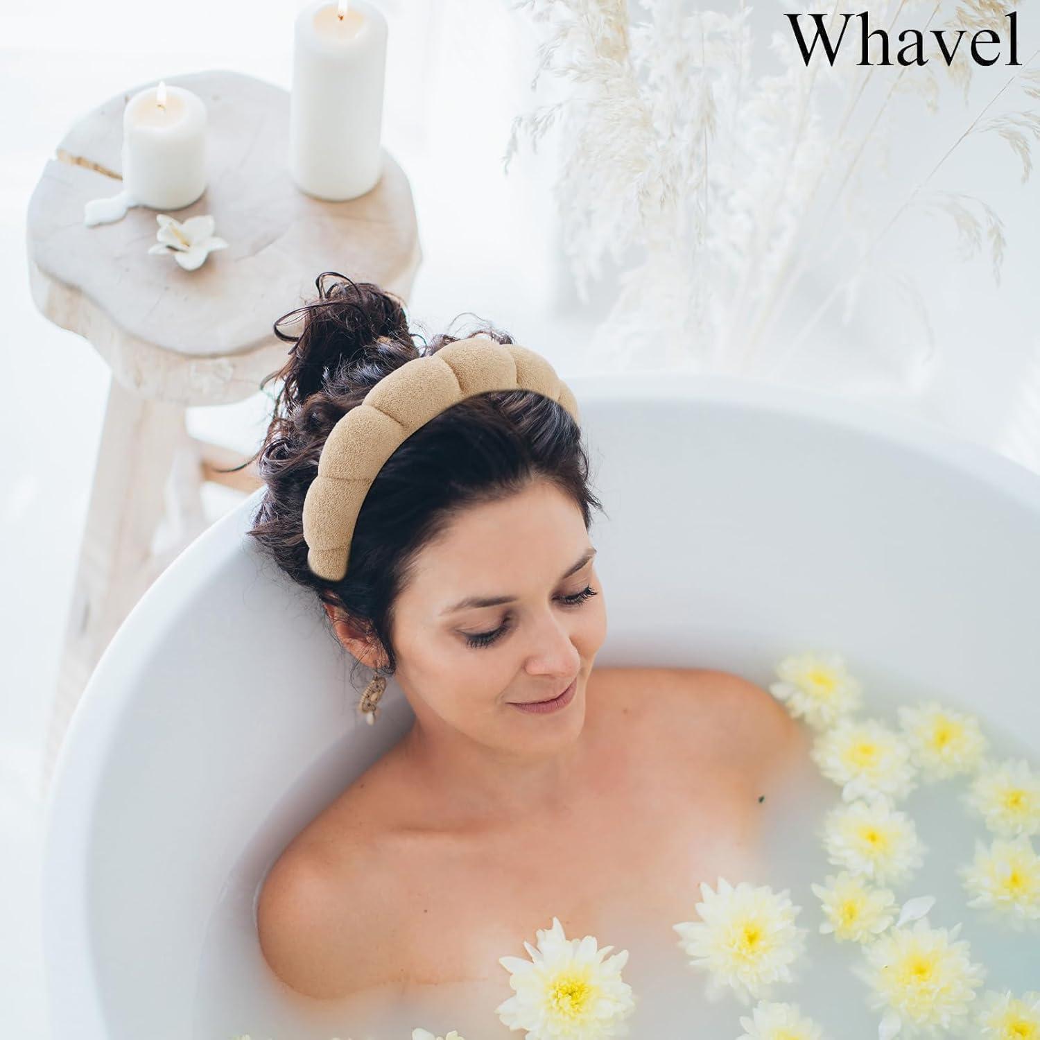 Banda de Spa WHAVEL 3 Pack para Cuidado de la Piel - Suave y Absorbente