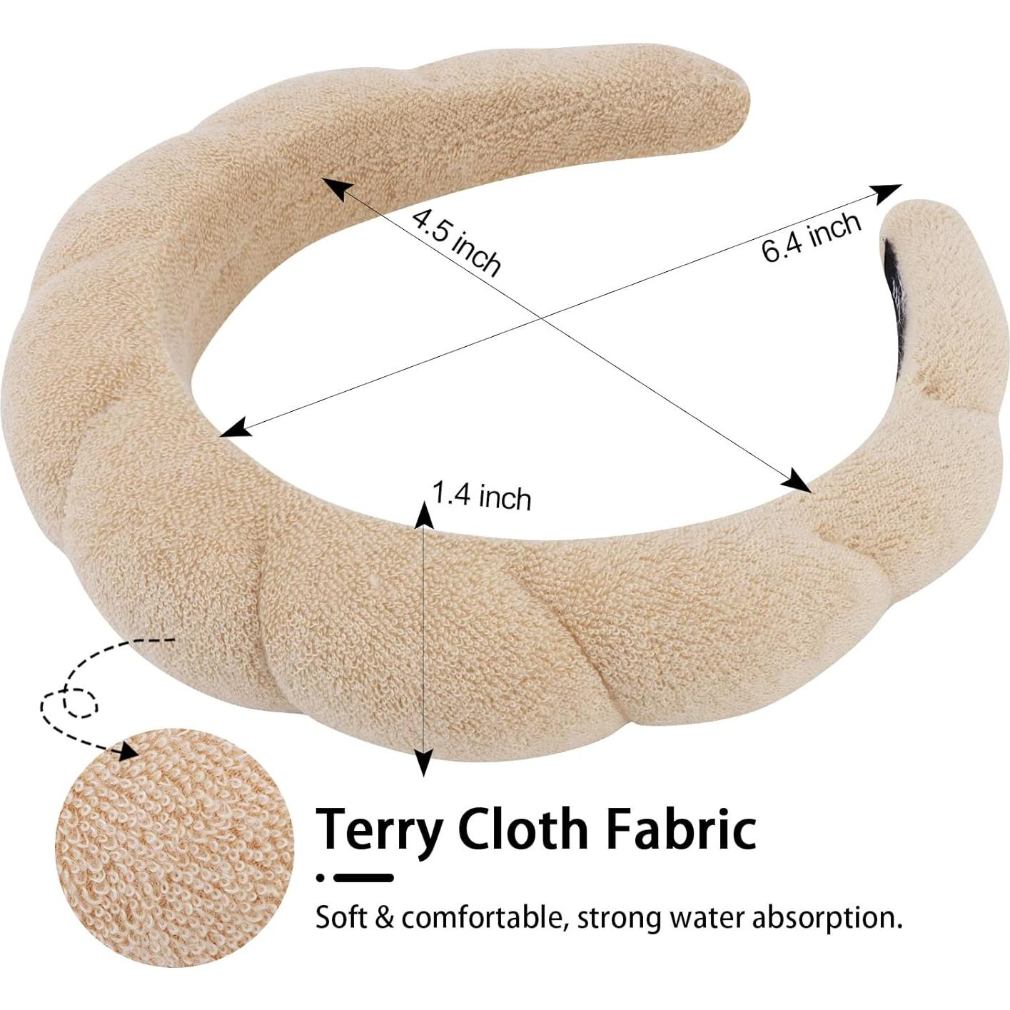 Banda de Spa WHAVEL 3 Pack para Cuidado de la Piel - Suave y Absorbente