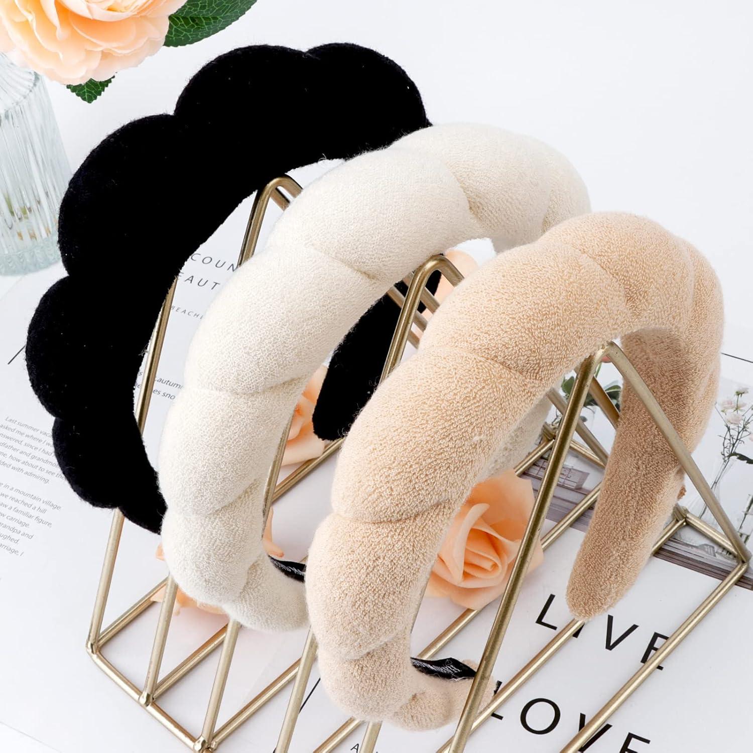 Banda de Spa WHAVEL 3 Pack para Cuidado de la Piel - Suave y Absorbente